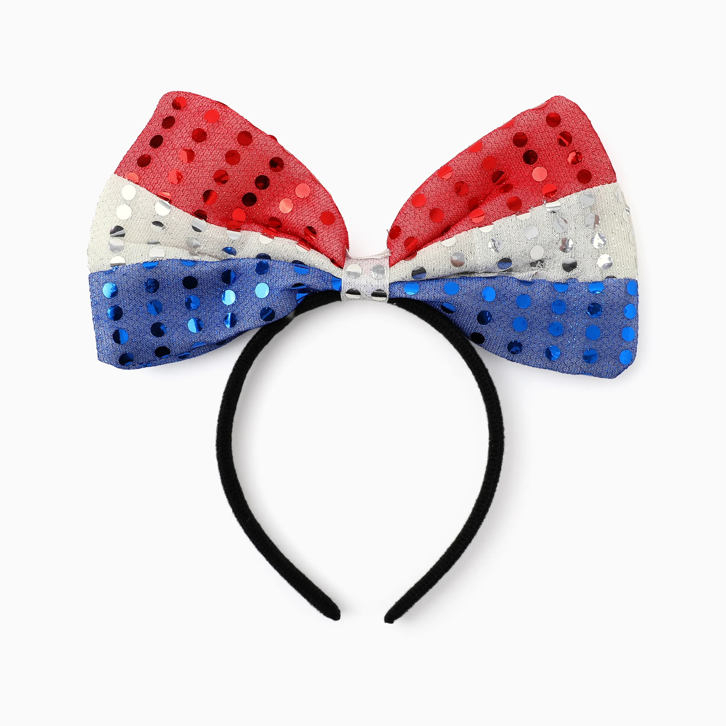 Independence Day Mommy and Me Patriotic Sequin Bow Headband Set Multi-color