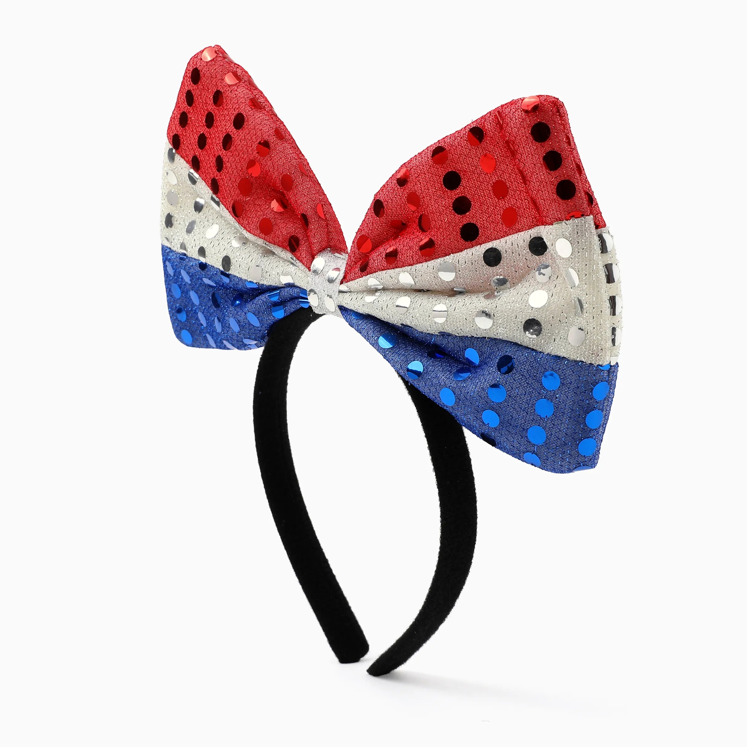 Independence Day Mommy and Me Patriotic Sequin Bow Headband Set Multi-color