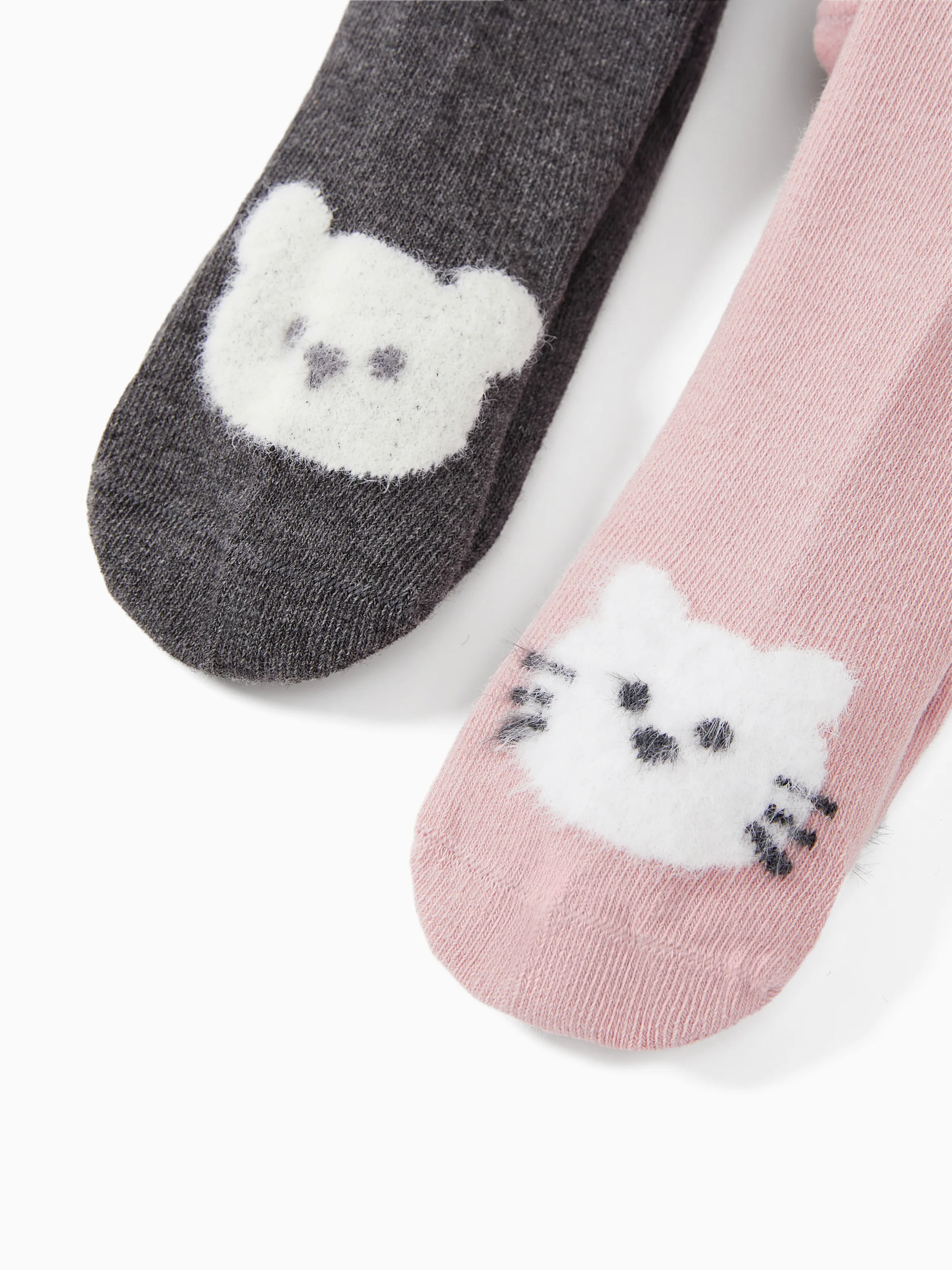10116-2-pack-baby-toddler-girl-embroidered-childlike-socks-pink-gray-2.webp 2-Pack Baby/Toddler Girl Embroidered Childlike Socks Pink+Gray