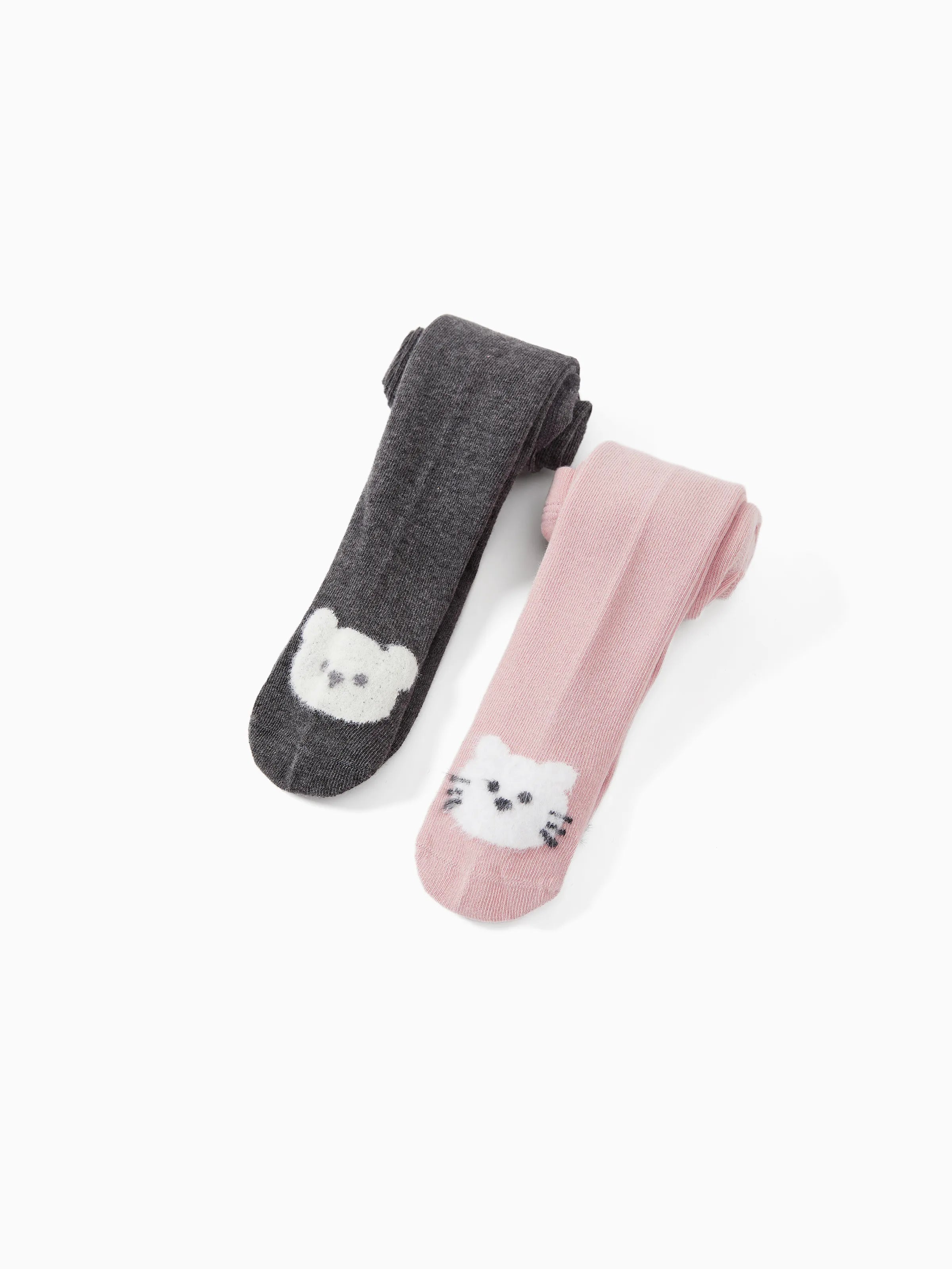 10116-2-pack-baby-toddler-girl-embroidered-childlike-socks-pink-gray-3.jpg 2-Pack Baby/Toddler Girl Embroidered Childlike Socks Pink+Gray