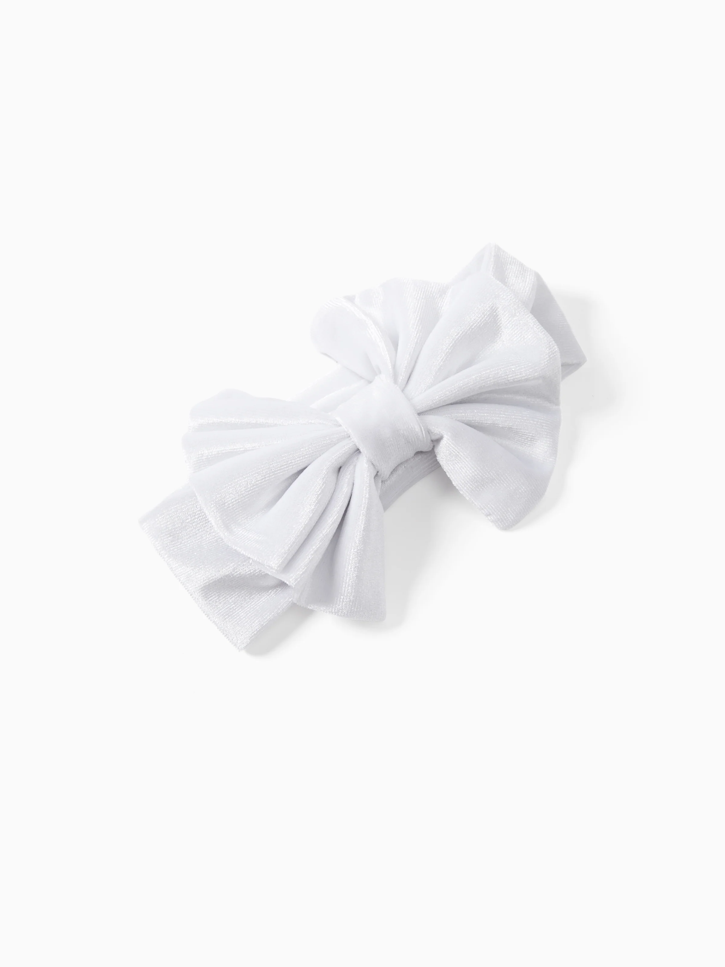 Solid Color Bowknot Headbands for Girls White