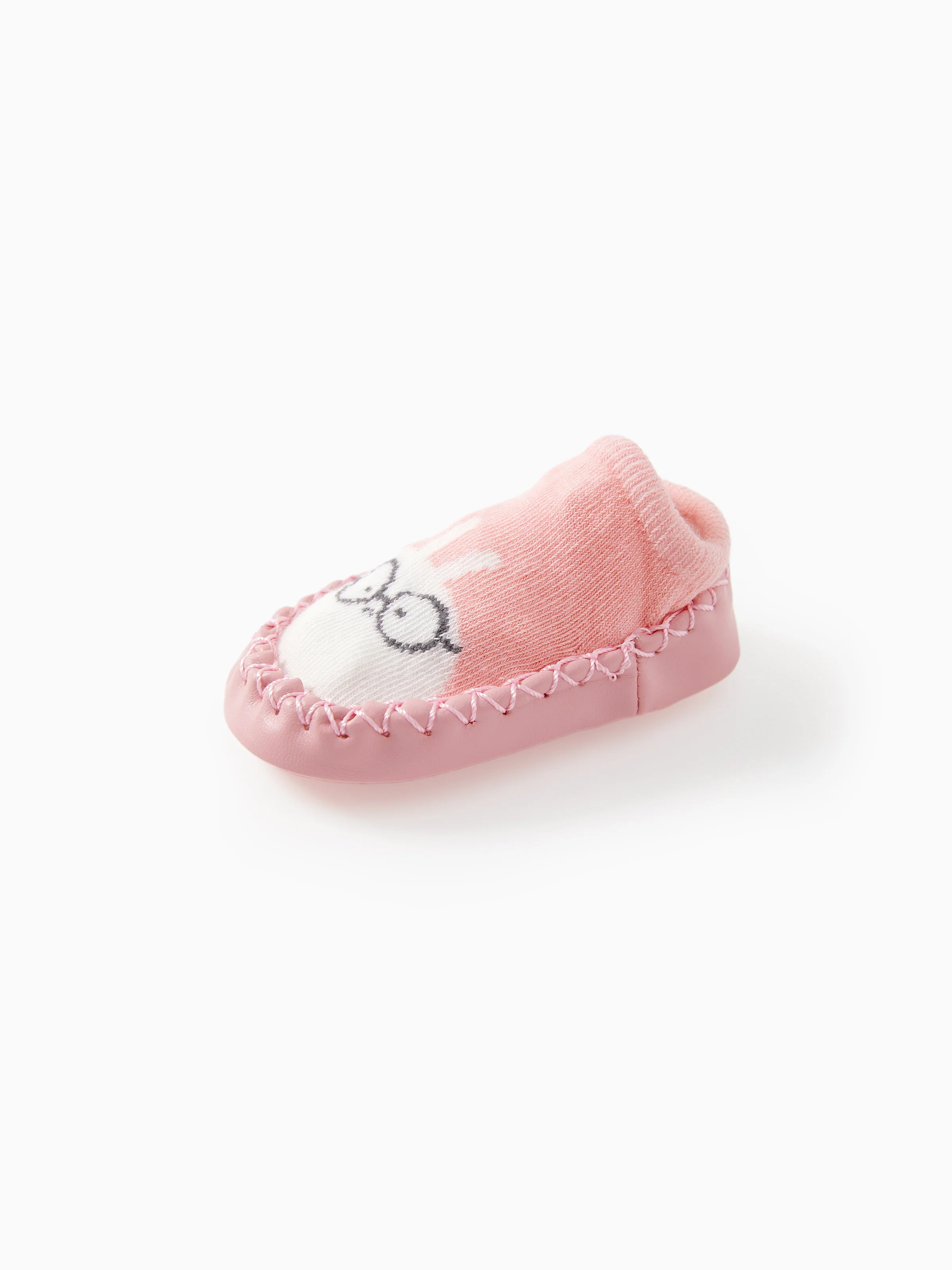 Baby Animal Print Antiskid Shoe Socks Pink
