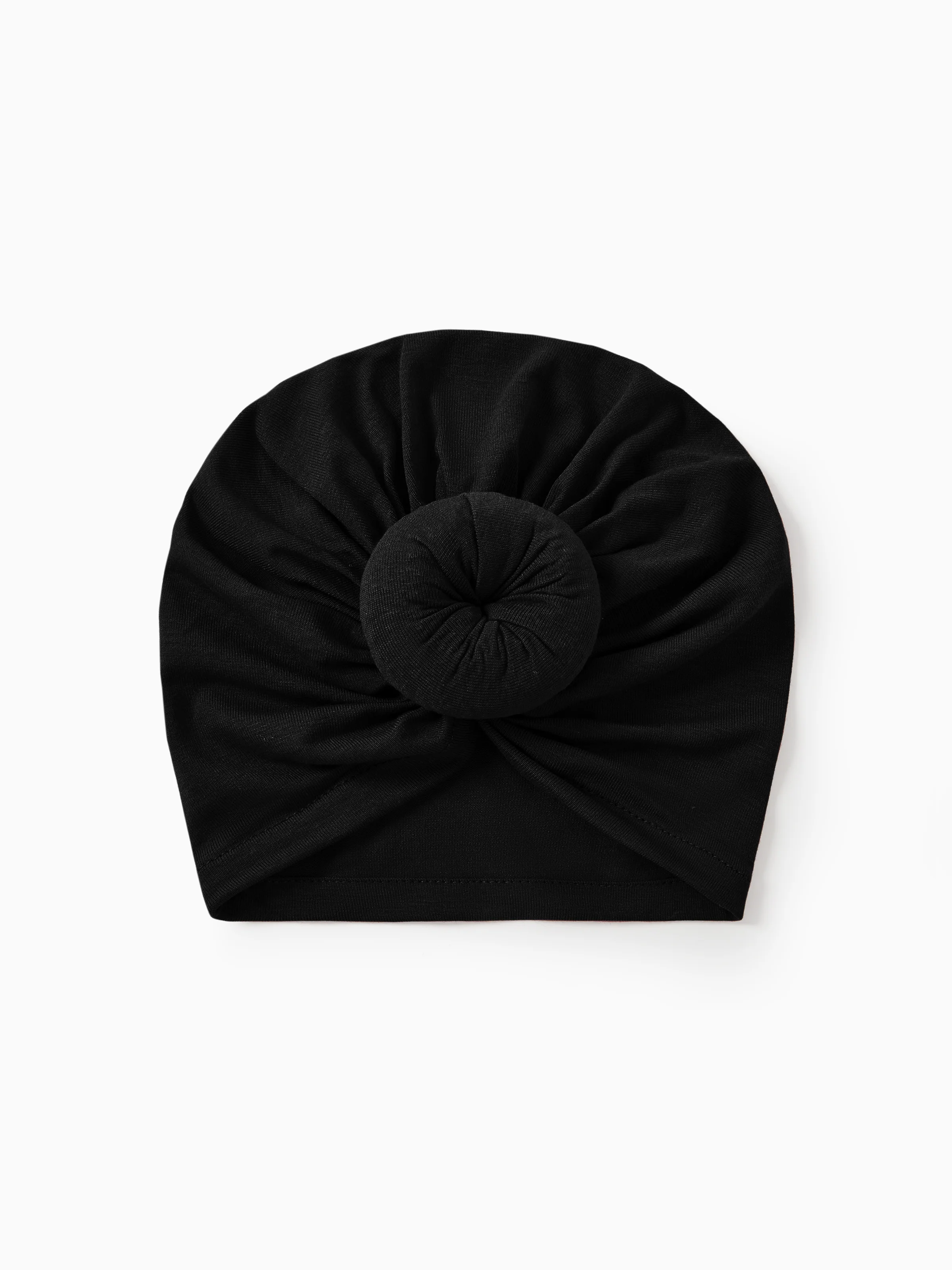 Baby / Toddler Sweet Solid Knot Newborn Hat Black
