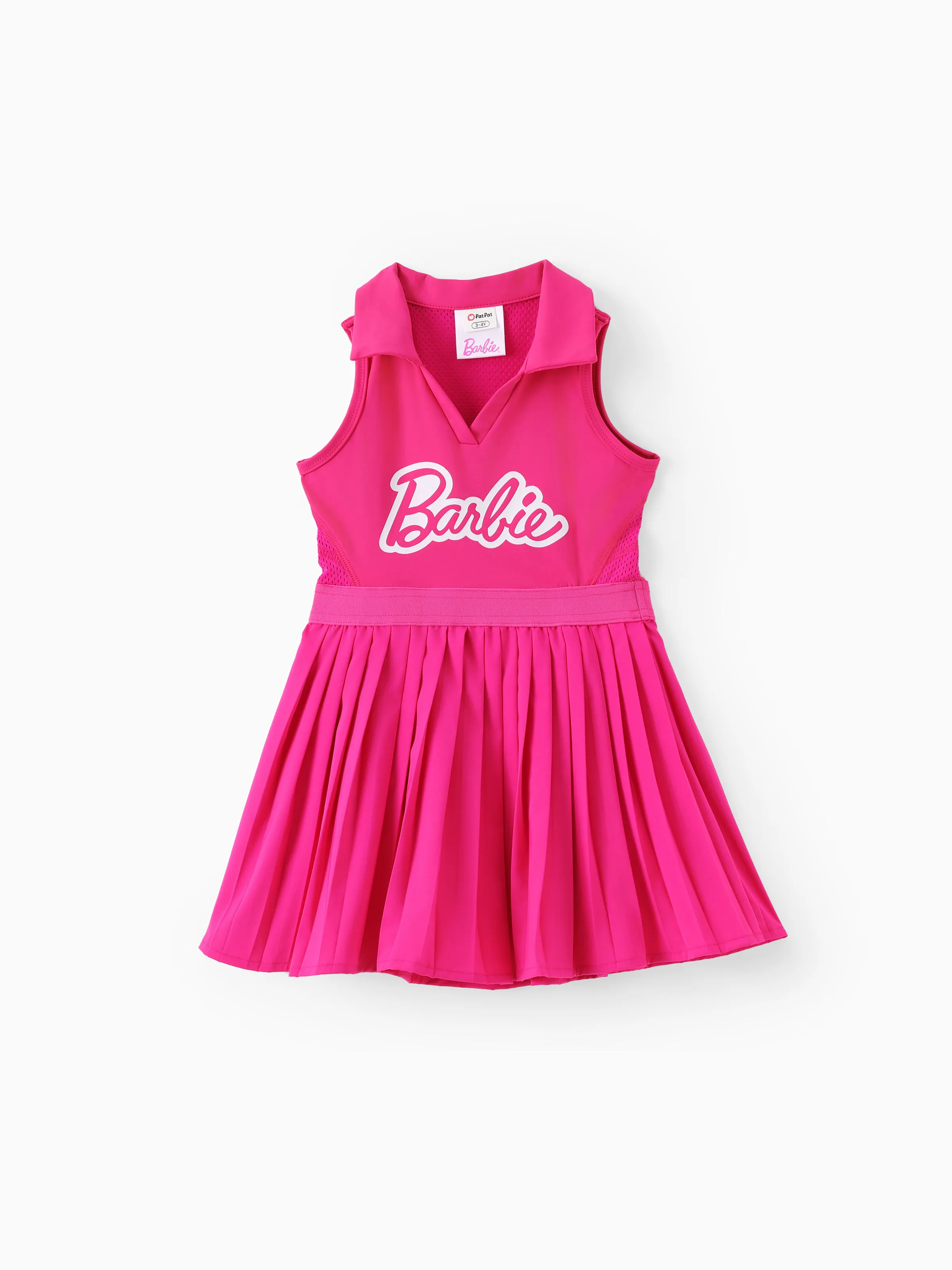 Barbie Mommy and me 1pc Polo Sporty Sleeveless Dress Hot Pink