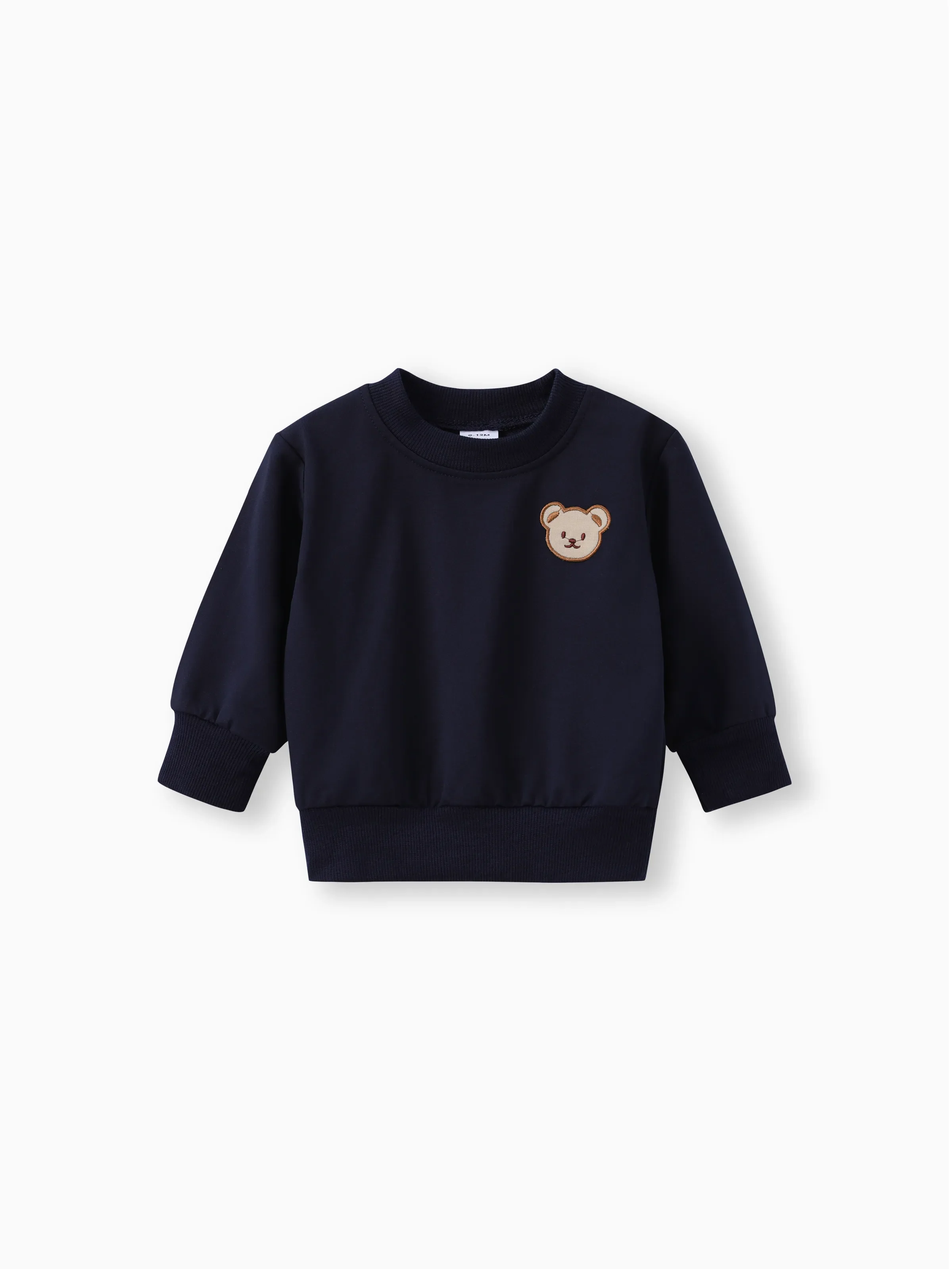Baby/Toddler Girl/Boy Clothes 2pcs Bear Style Sweatshirt and Pants Set Dark Blue
