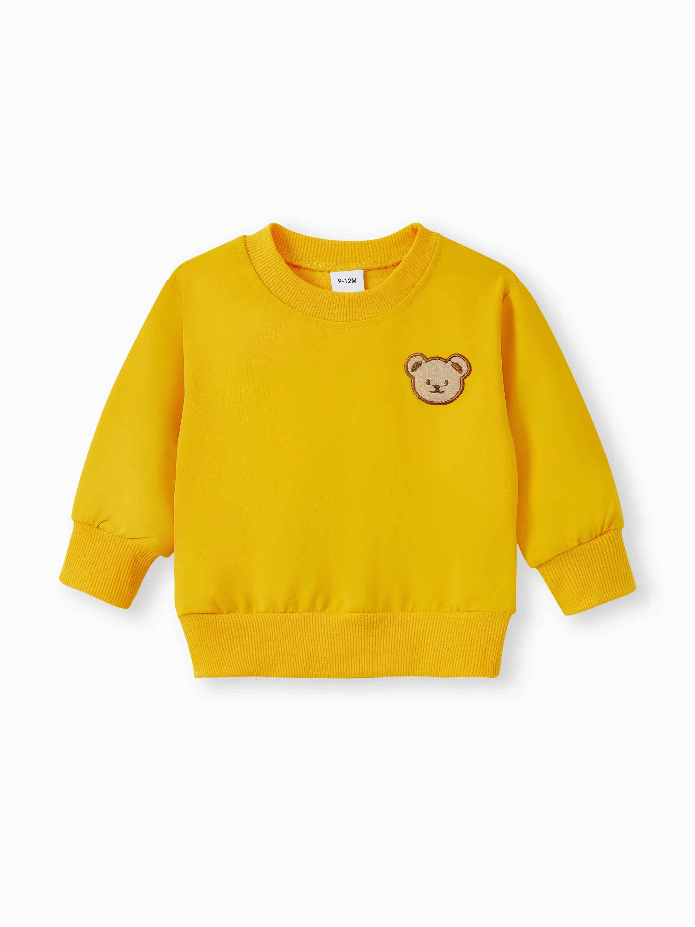 Baby/Toddler Girl/Boy Clothes 2pcs Bear Style Sweatshirt and Pants Set Yellow