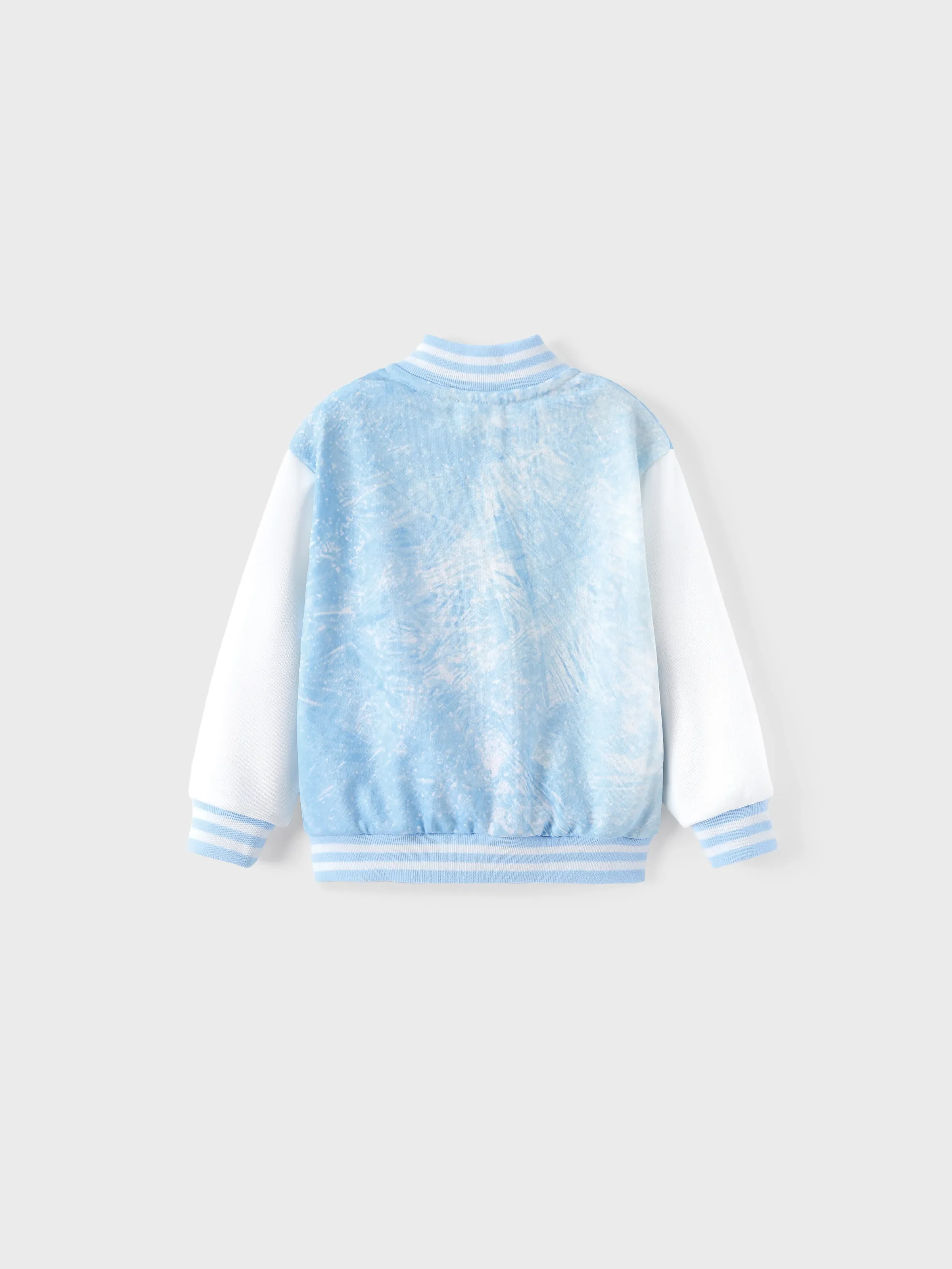 Disney Frozen Toddler Girl Elsa Snowflake Print Bomber Jacket Blue