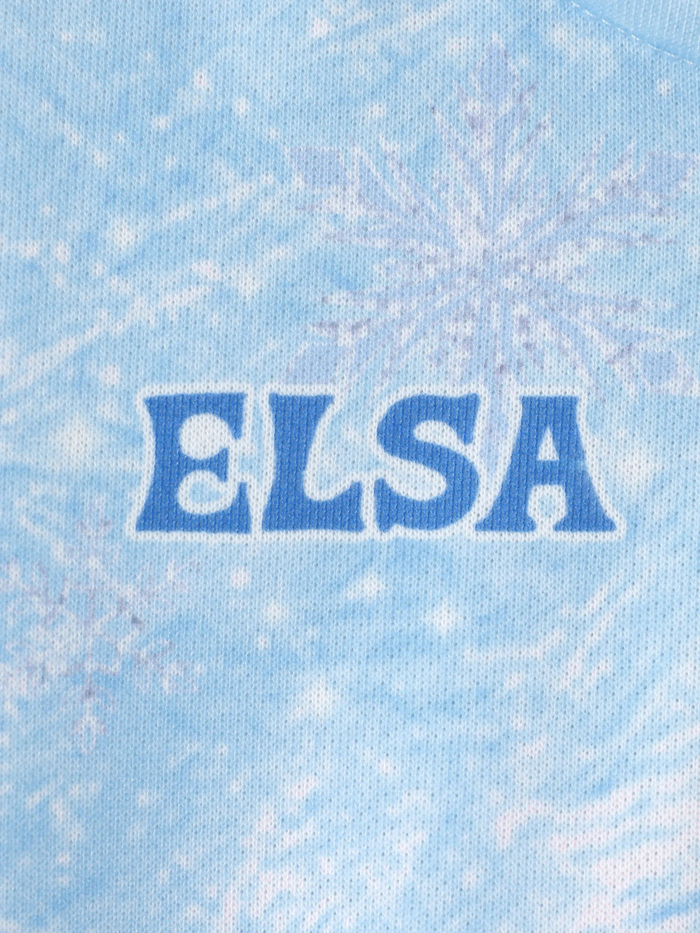 Disney Frozen Toddler Girl Elsa Snowflake Print Bomber Jacket Blue