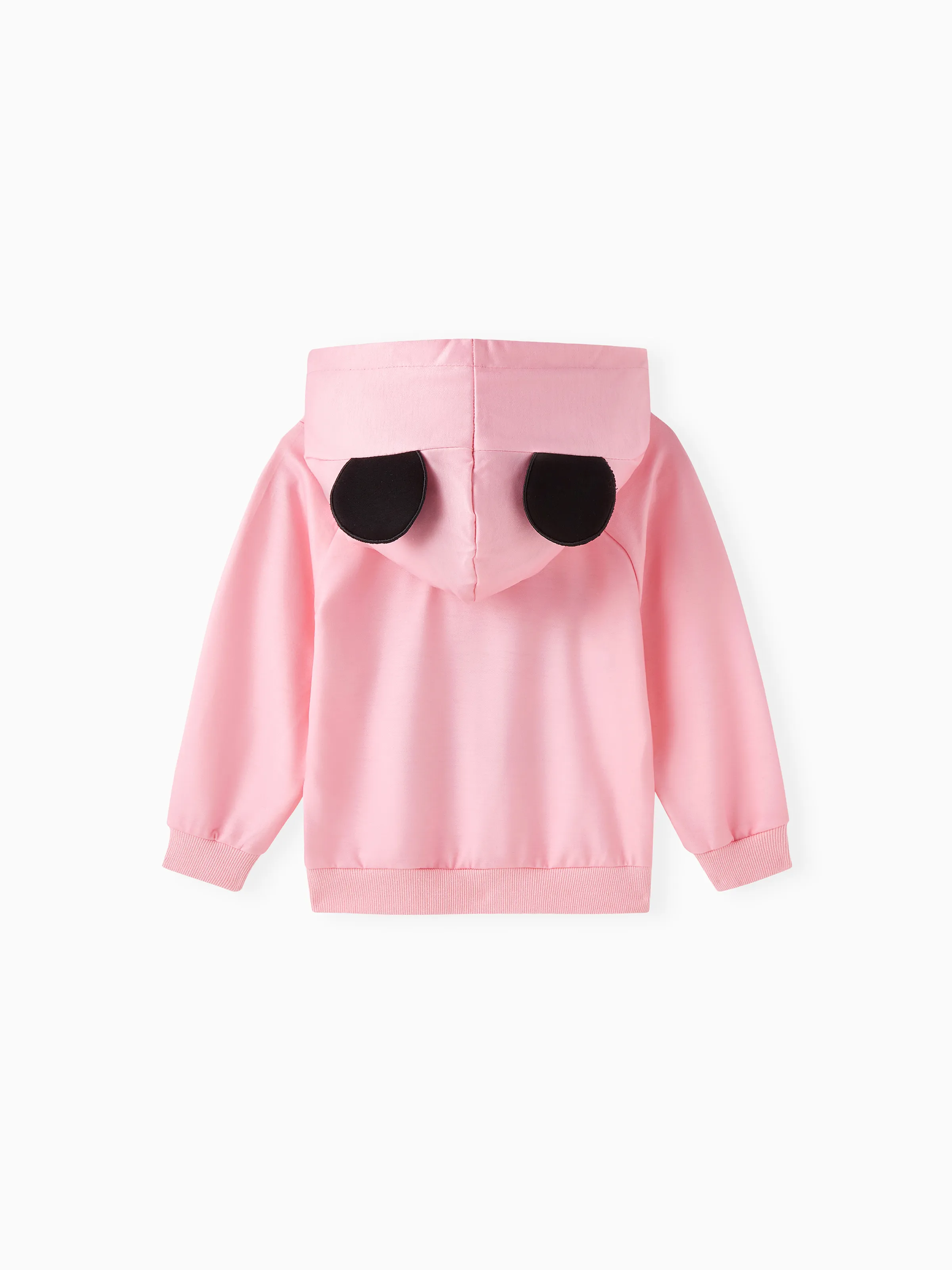 Disney Mickey and Friends Toddler Girl Minnie Character Stereo Ear Hoodies Pink