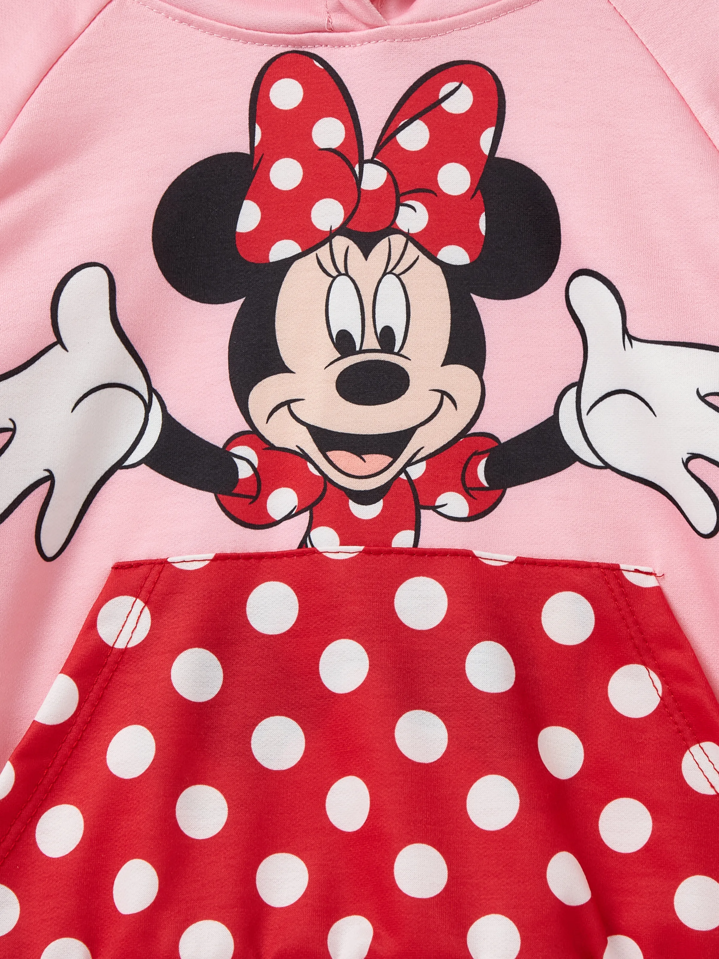 Disney Mickey and Friends Toddler Girl Minnie Character Stereo Ear Hoodies Pink