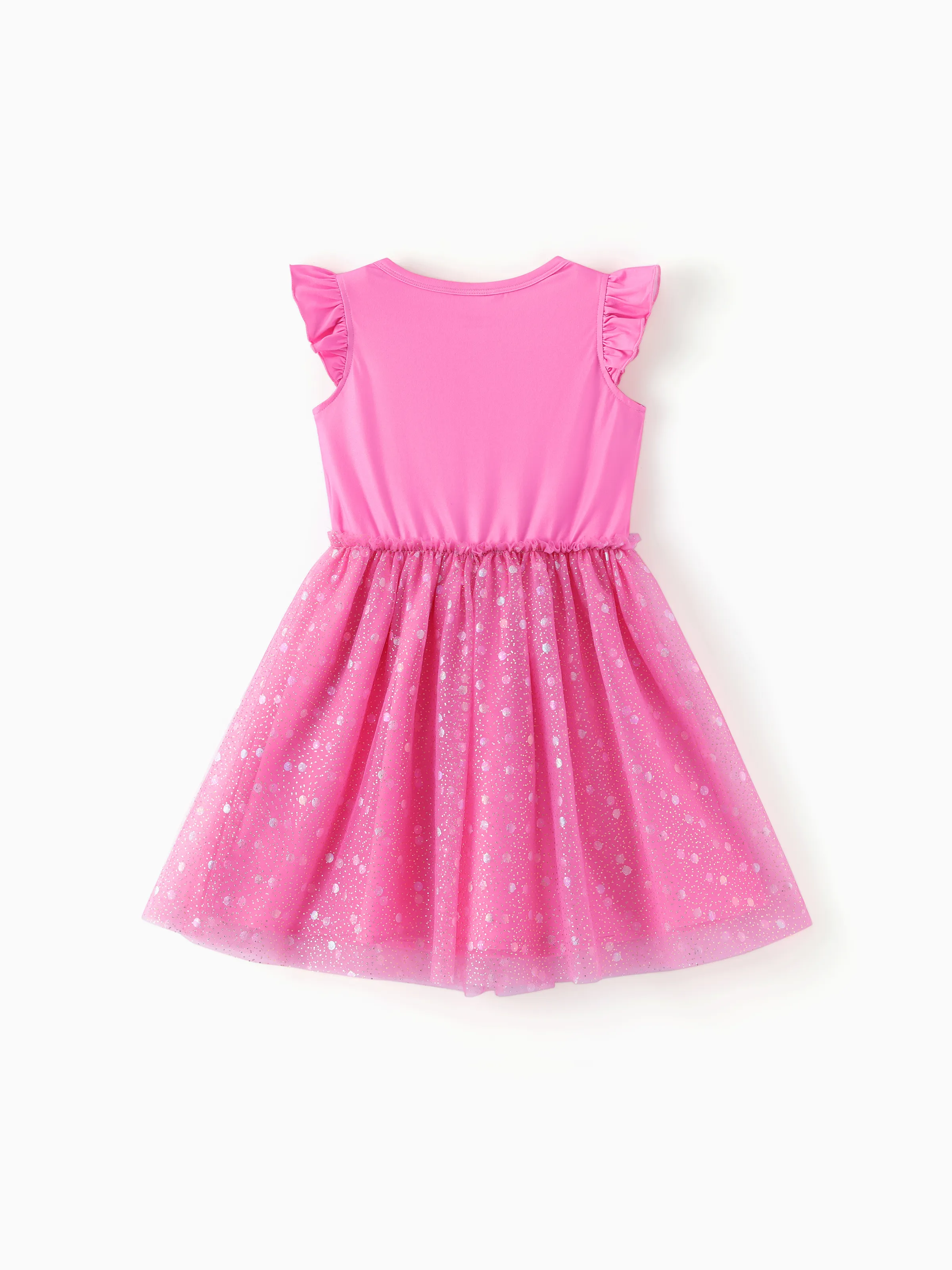 PAW Patrol Toddler Girl Skye & Liberty Sweet Ruffle-sleeve Mesh Dress Pink