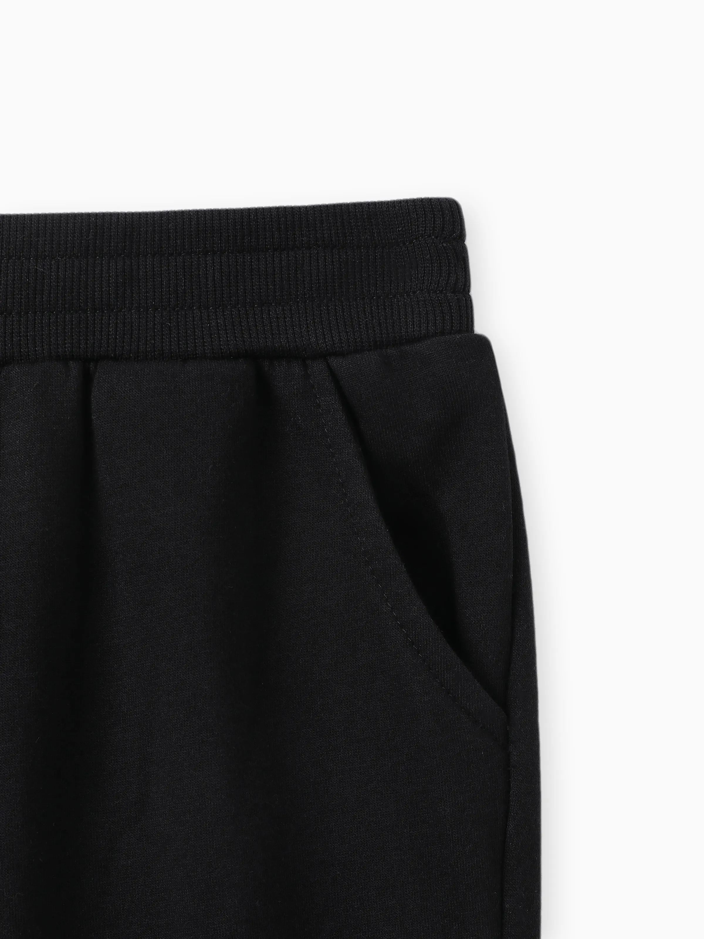 Baby / Toddler Solid Pocket Casual Pants Black