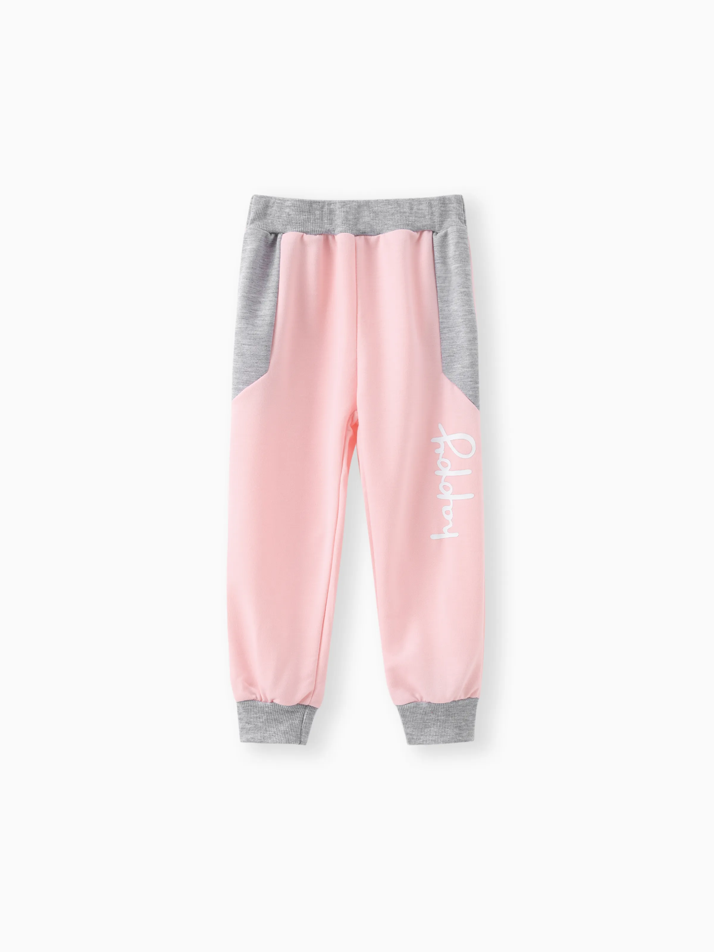 Toddler Girl 2pcs Colorblock Sweatshirt and Pants Set MultiColour