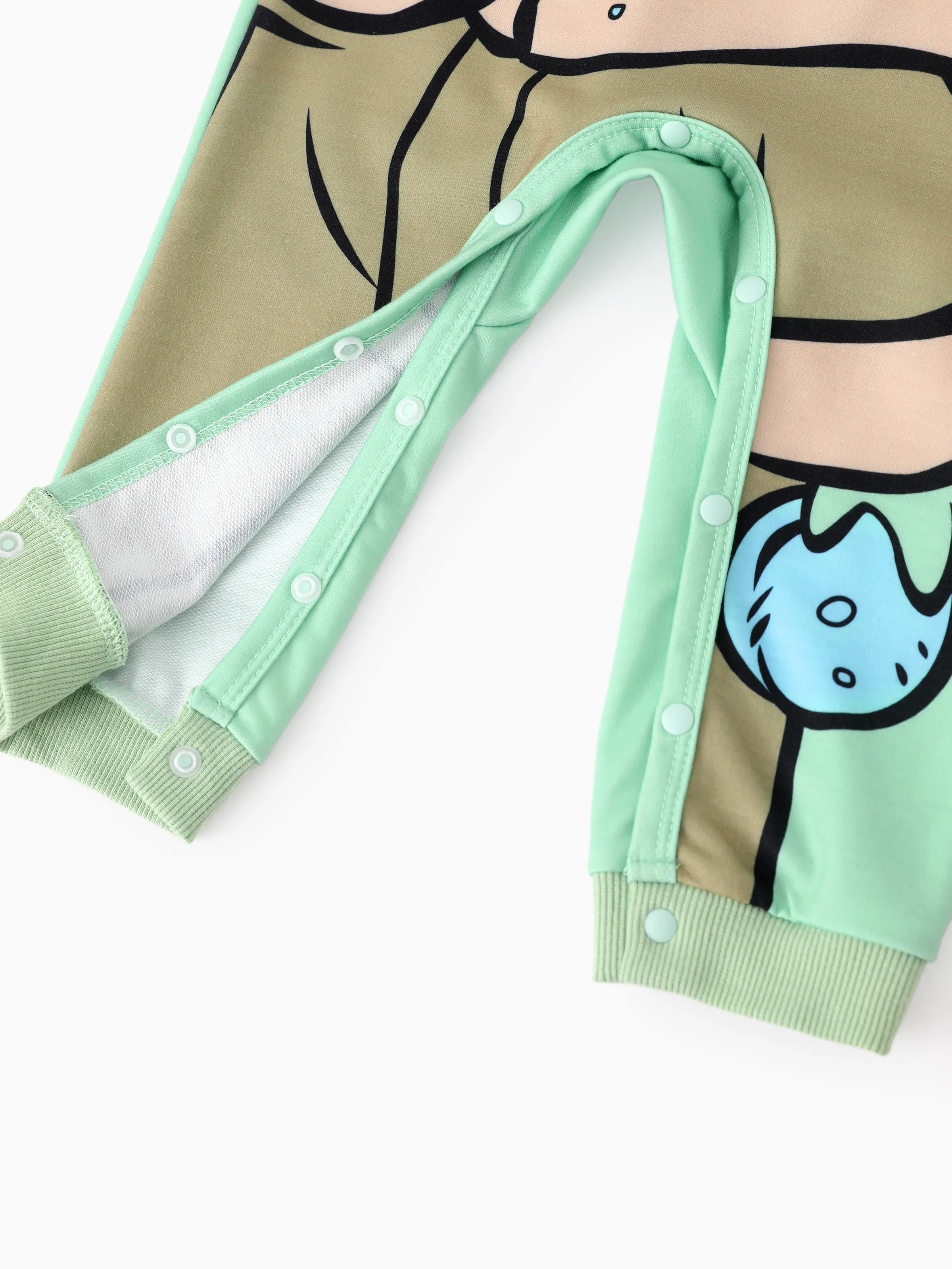 Star Wars Baby Boy Yoda Cotton Blend Hoodie Jumpsuit Light Green