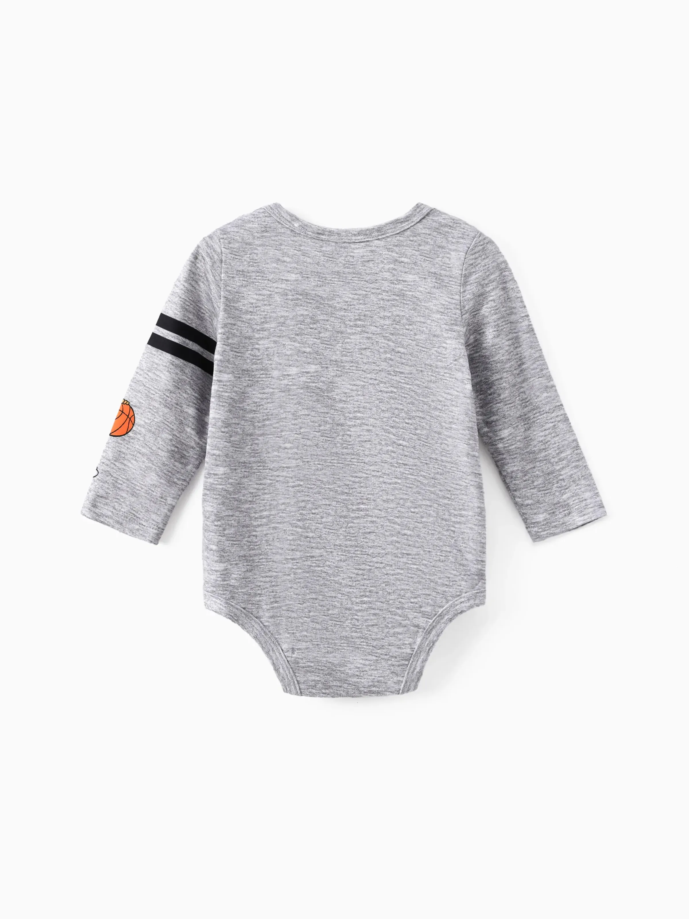 Tom and Jerry Baby Boy Character Print Long-sleeve Bodysuit Grey