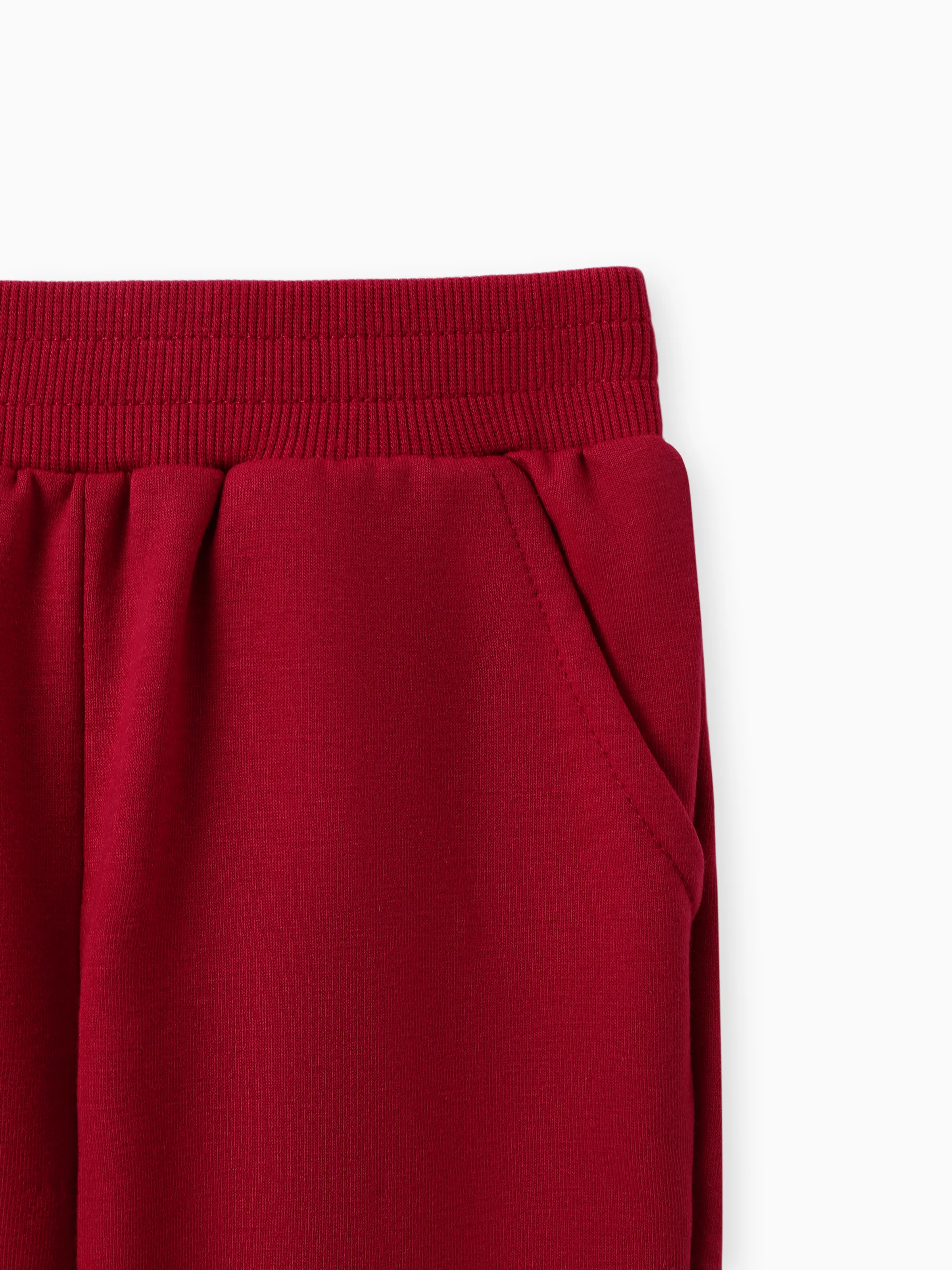Baby / Toddler Solid Pocket Casual Pants Red