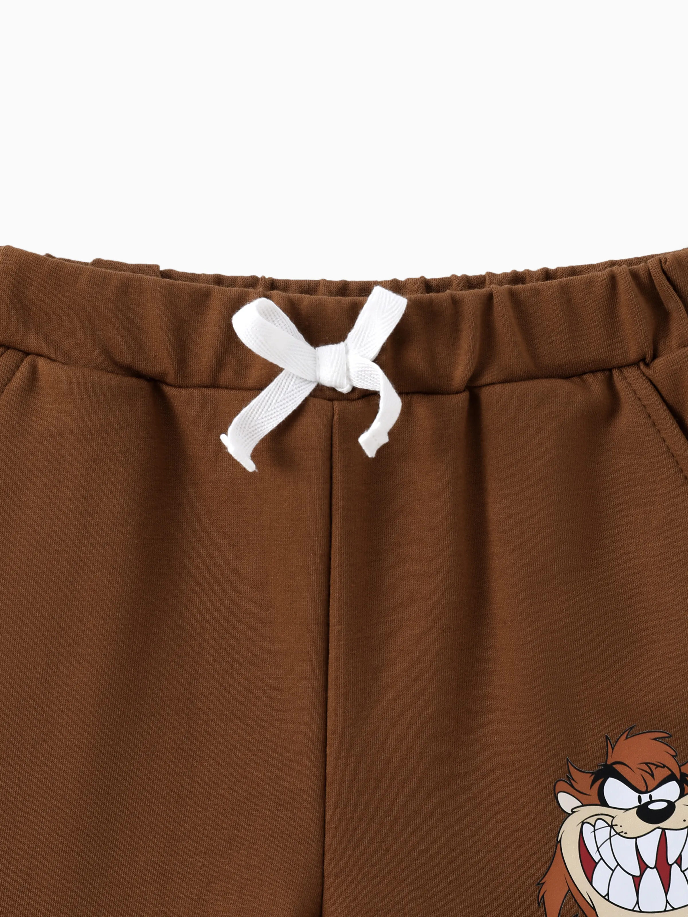 Looney Tunes Toddler Boys 2pcs Character Print Tee with Shorts Set Brown