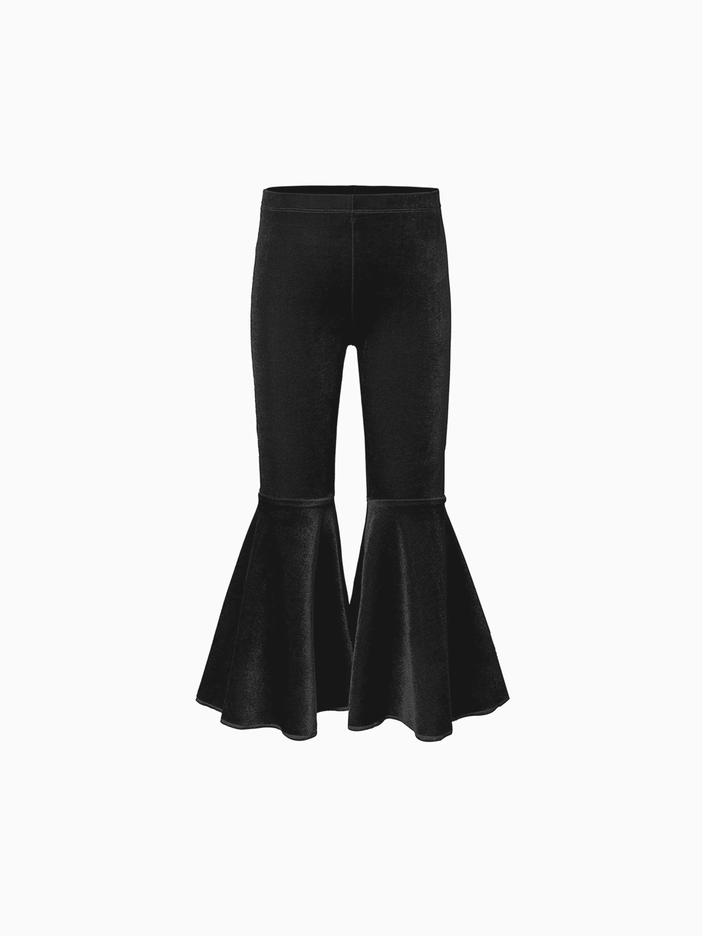 Toddler Girl Avant-garde Horn Edge Sweatpants Black