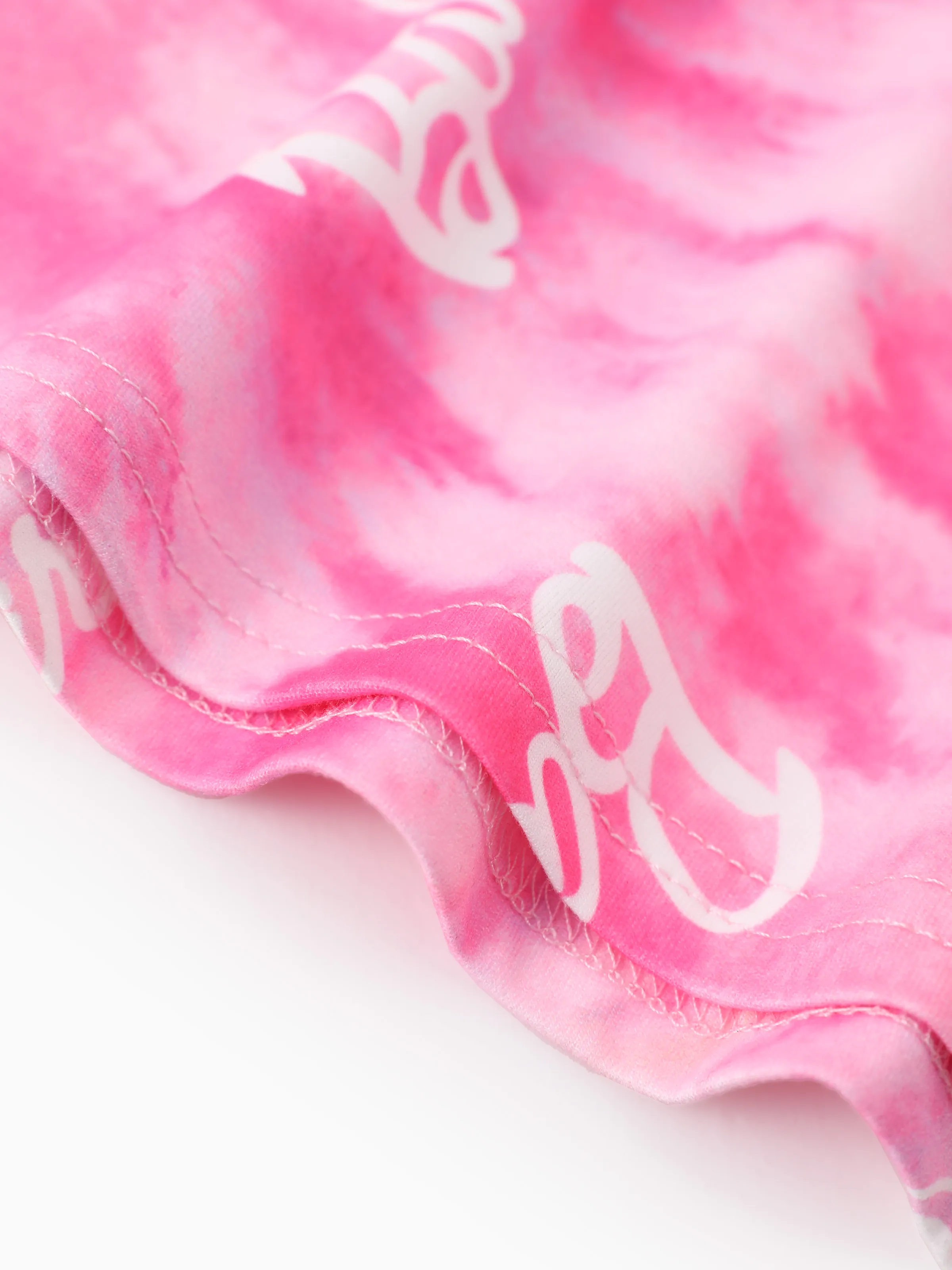 Barbie Toddler/Kid Girl 1pc Bowknot Tie-dyed Cami Dress Pink