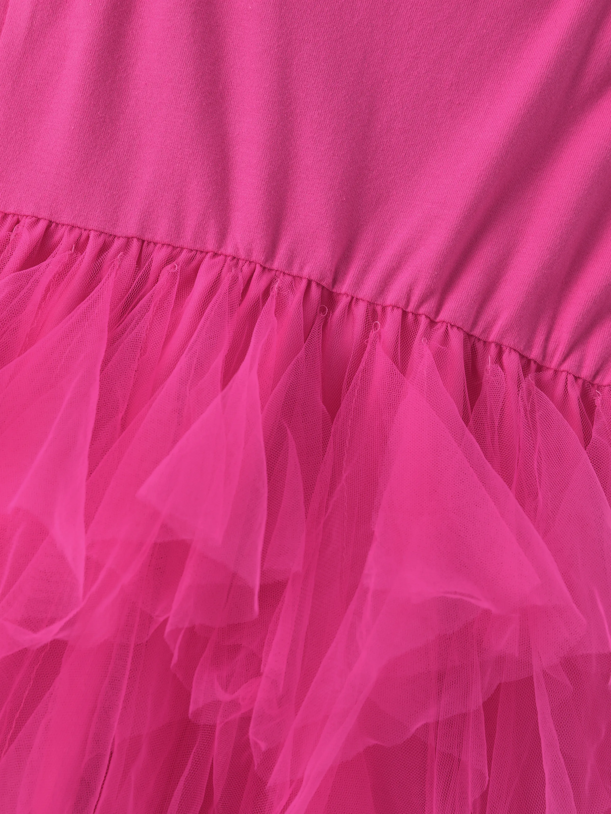 Barbie Toddler Girl Multilayers Mesh Dress Hot Pink