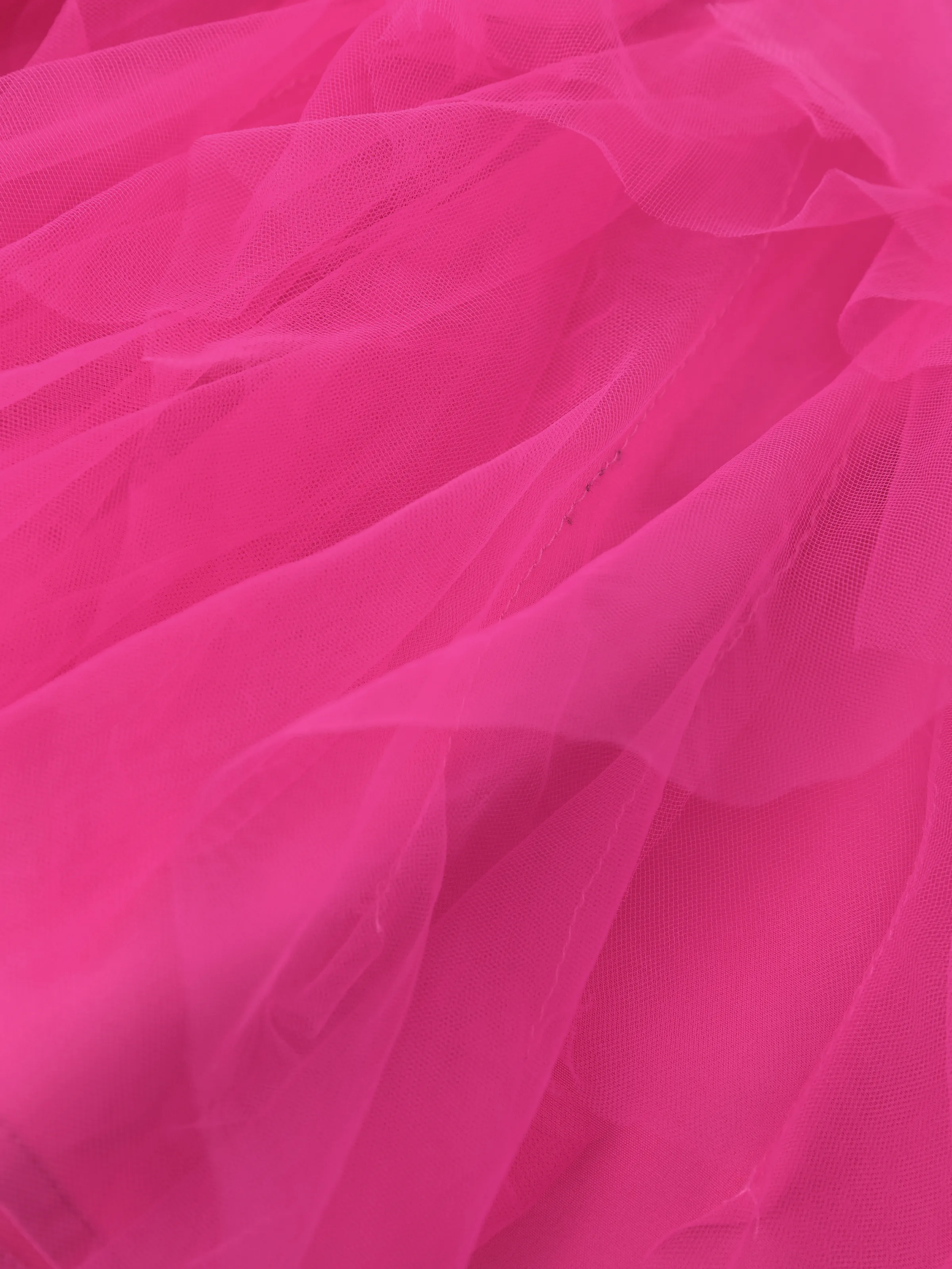 Barbie Toddler Girl Multilayers Mesh Dress Hot Pink