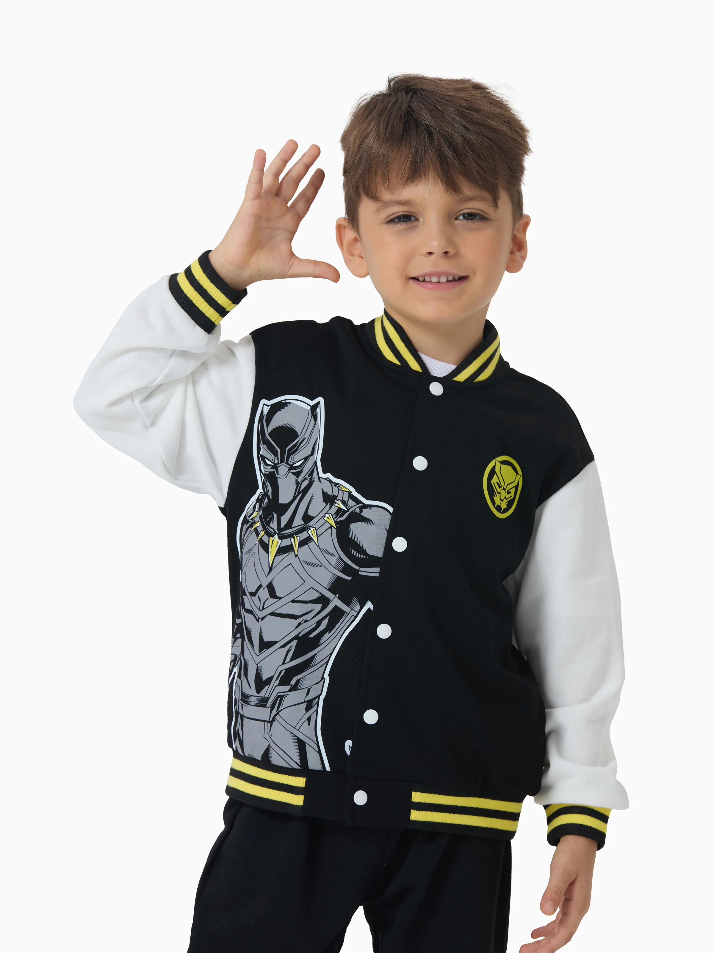 Marvel Toddler/Kids Boy Black Panther Colorblock Bomber Jacket Black