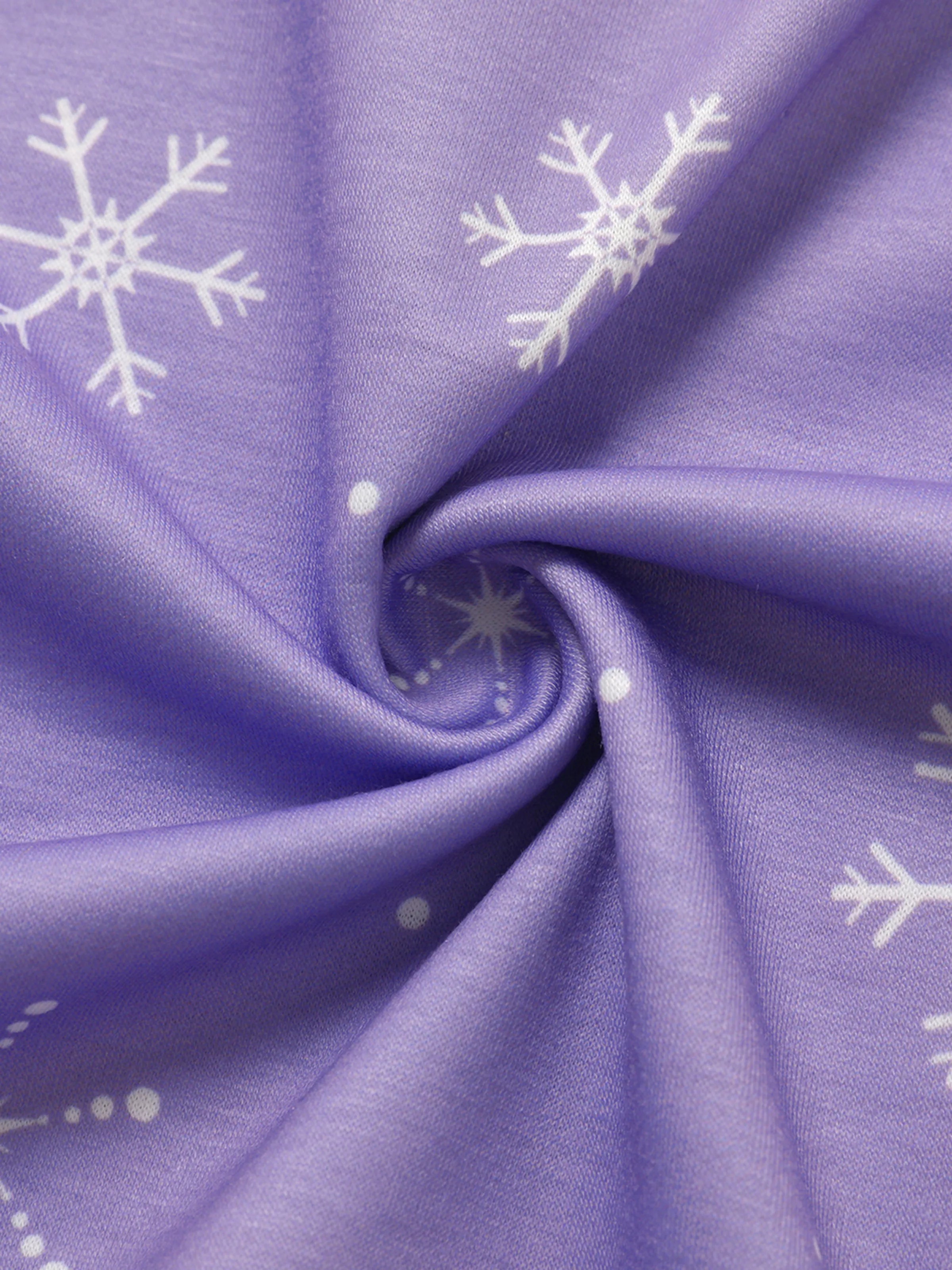 Barbie Toddler Girl Snowflake and Character Print Long-sleeve Sweatshrit Purple