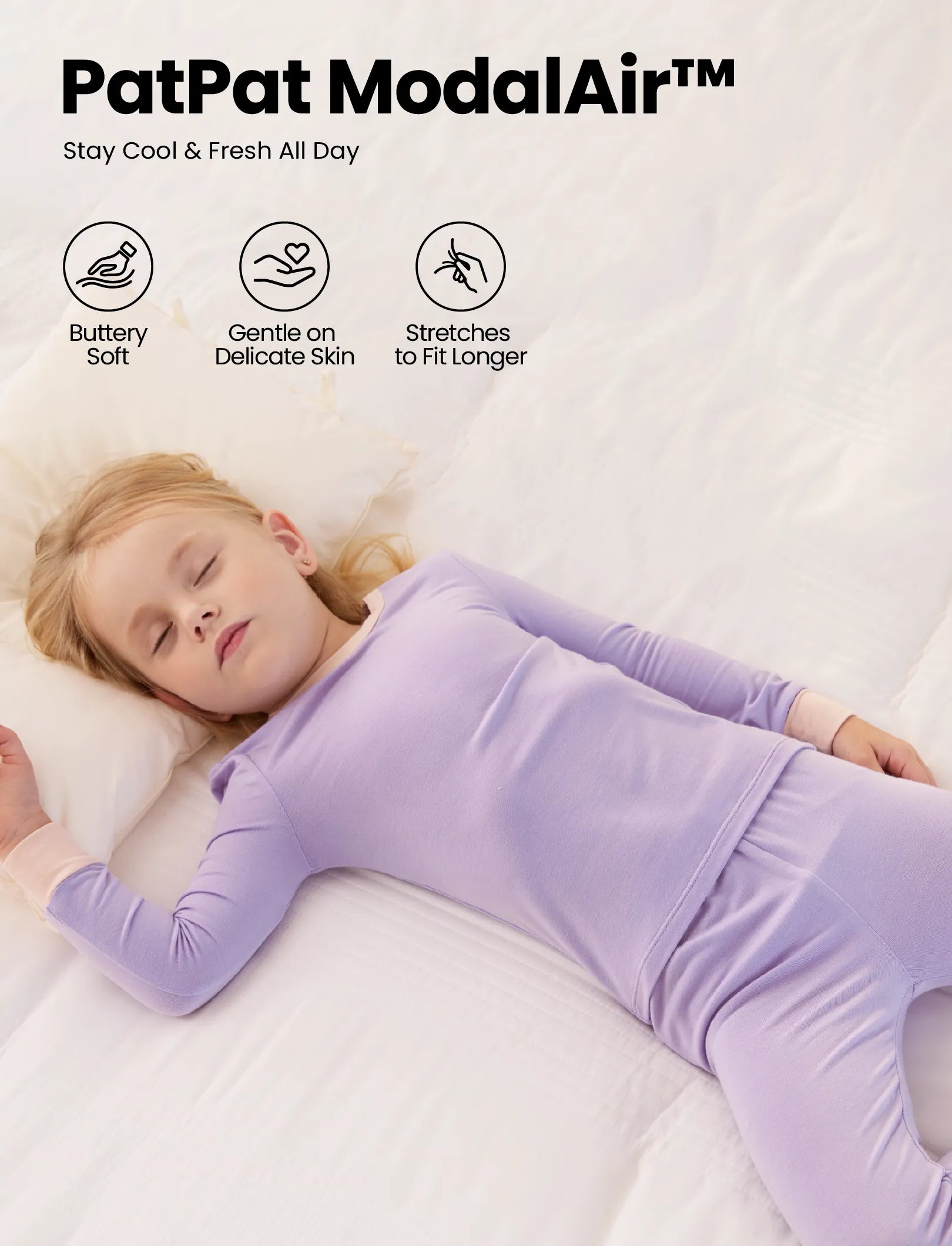 13189-baby-2-piece-tencel-modal-pajamas-set-for-girls-boys-snug-fitting-purple-3.jpg Baby 2-piece Tencel Modal Pajamas Set for Girls / Boys ( Snug-Fitting ) Purple