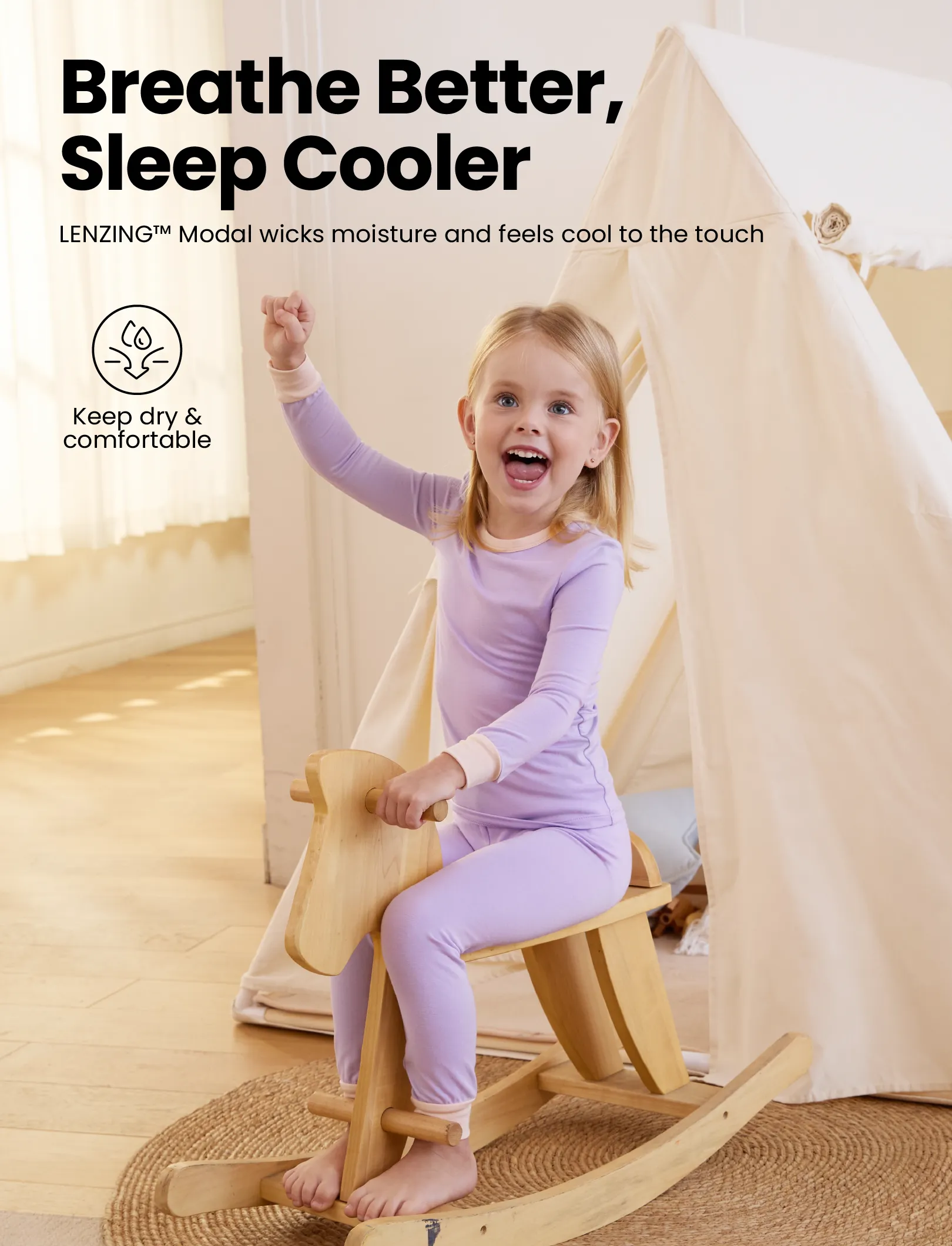 13189-baby-2-piece-tencel-modal-pajamas-set-for-girls-boys-snug-fitting-purple-4.webp Baby 2-piece Tencel Modal Pajamas Set for Girls / Boys ( Snug-Fitting ) Purple