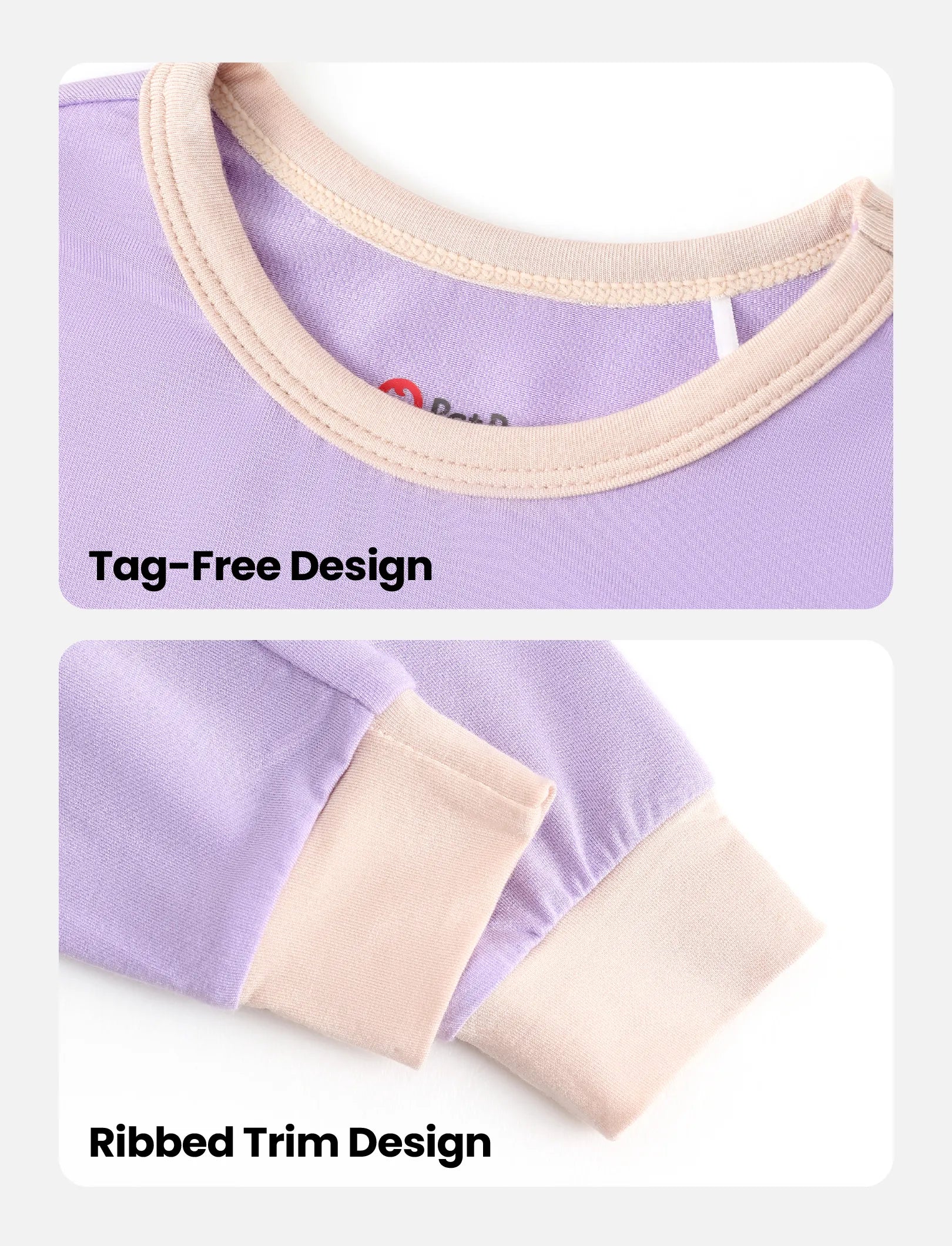 13189-baby-2-piece-tencel-modal-pajamas-set-for-girls-boys-snug-fitting-purple-7.jpg Baby 2-piece Tencel Modal Pajamas Set for Girls / Boys ( Snug-Fitting ) Purple