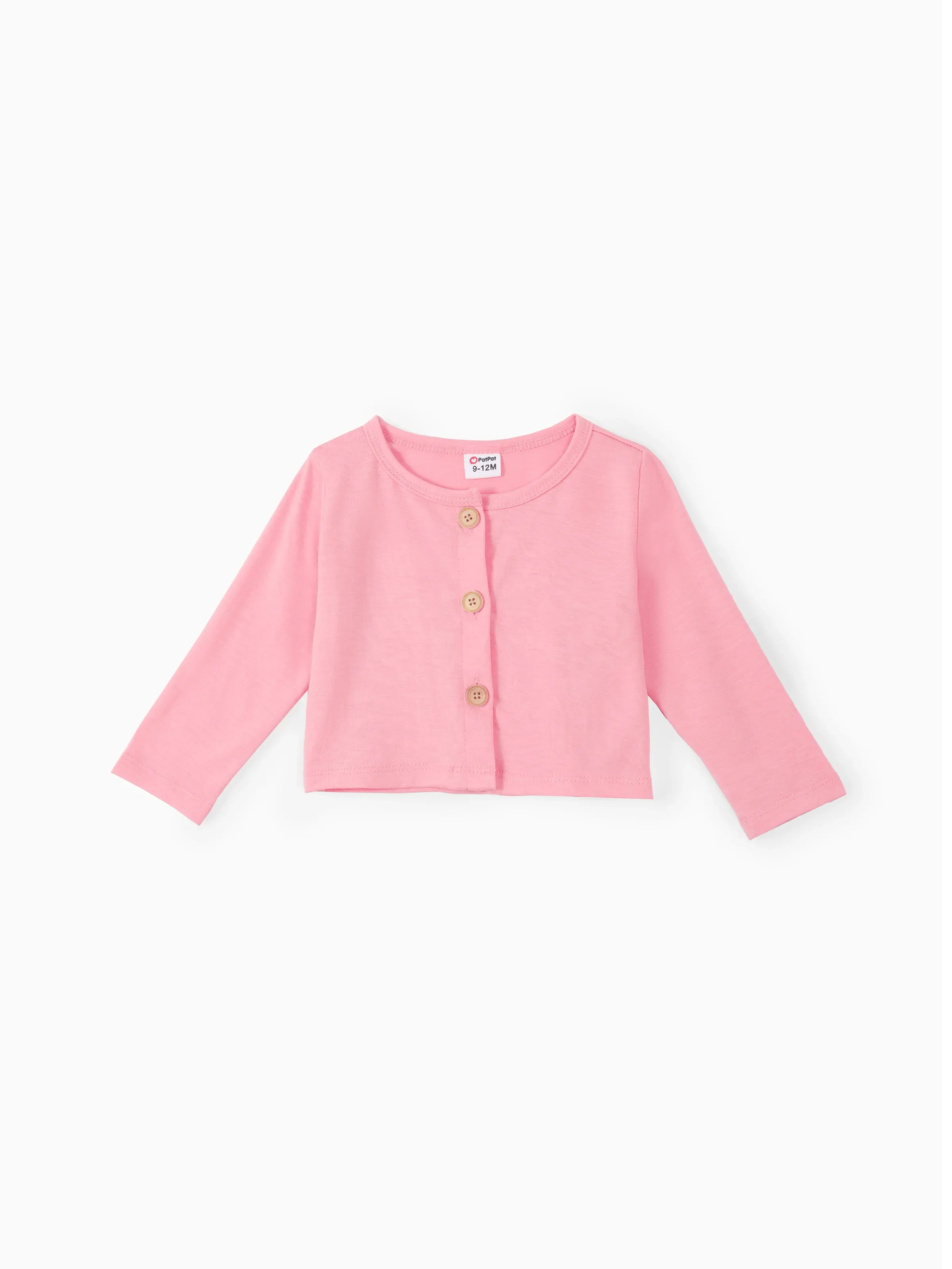 2pcs Baby Girl Pink Cardigan and Elephant Print Dress Set Pink