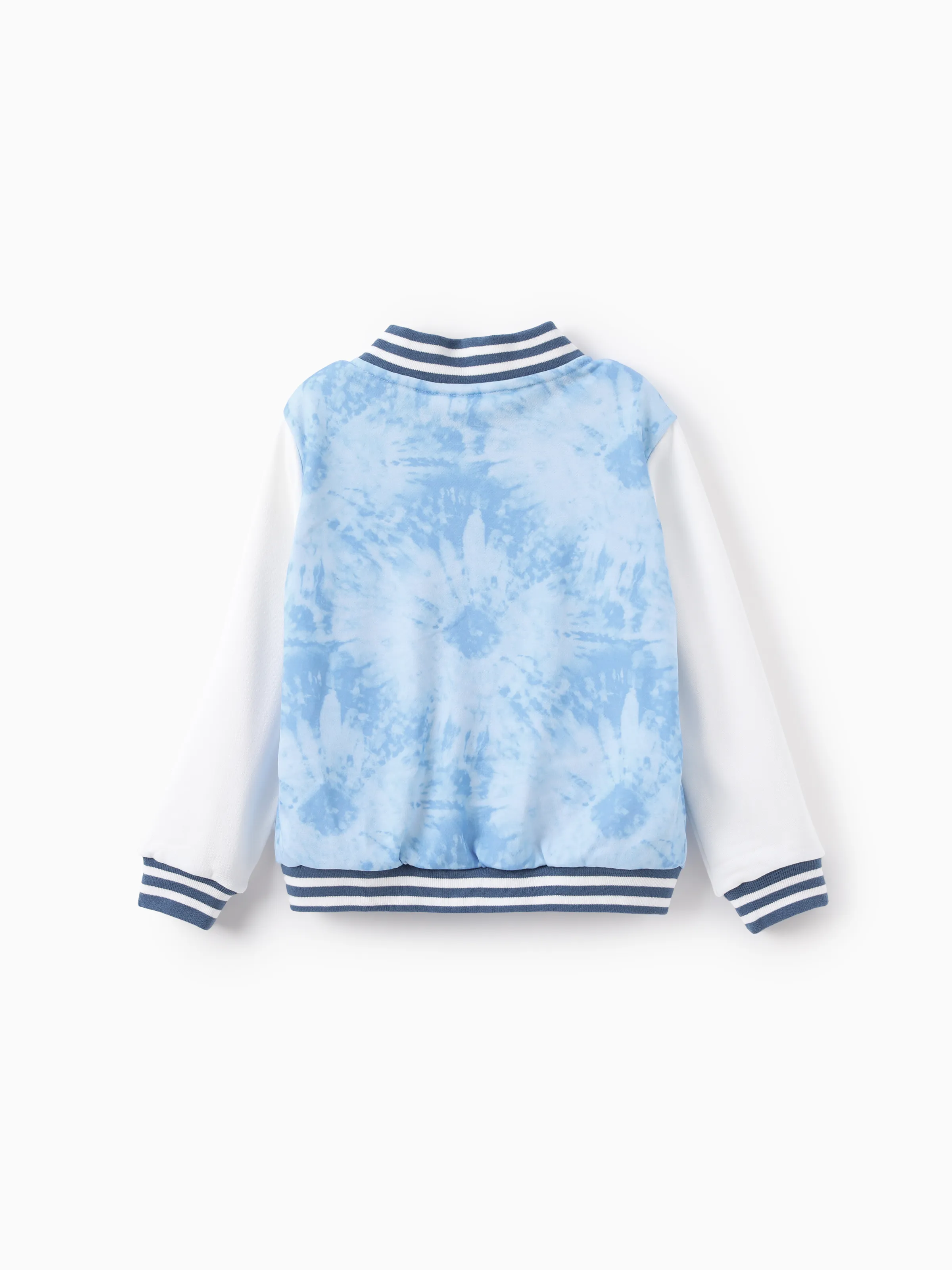 Disney Stitch Kid Boy Tye-die Print Bomber Jacket Blue
