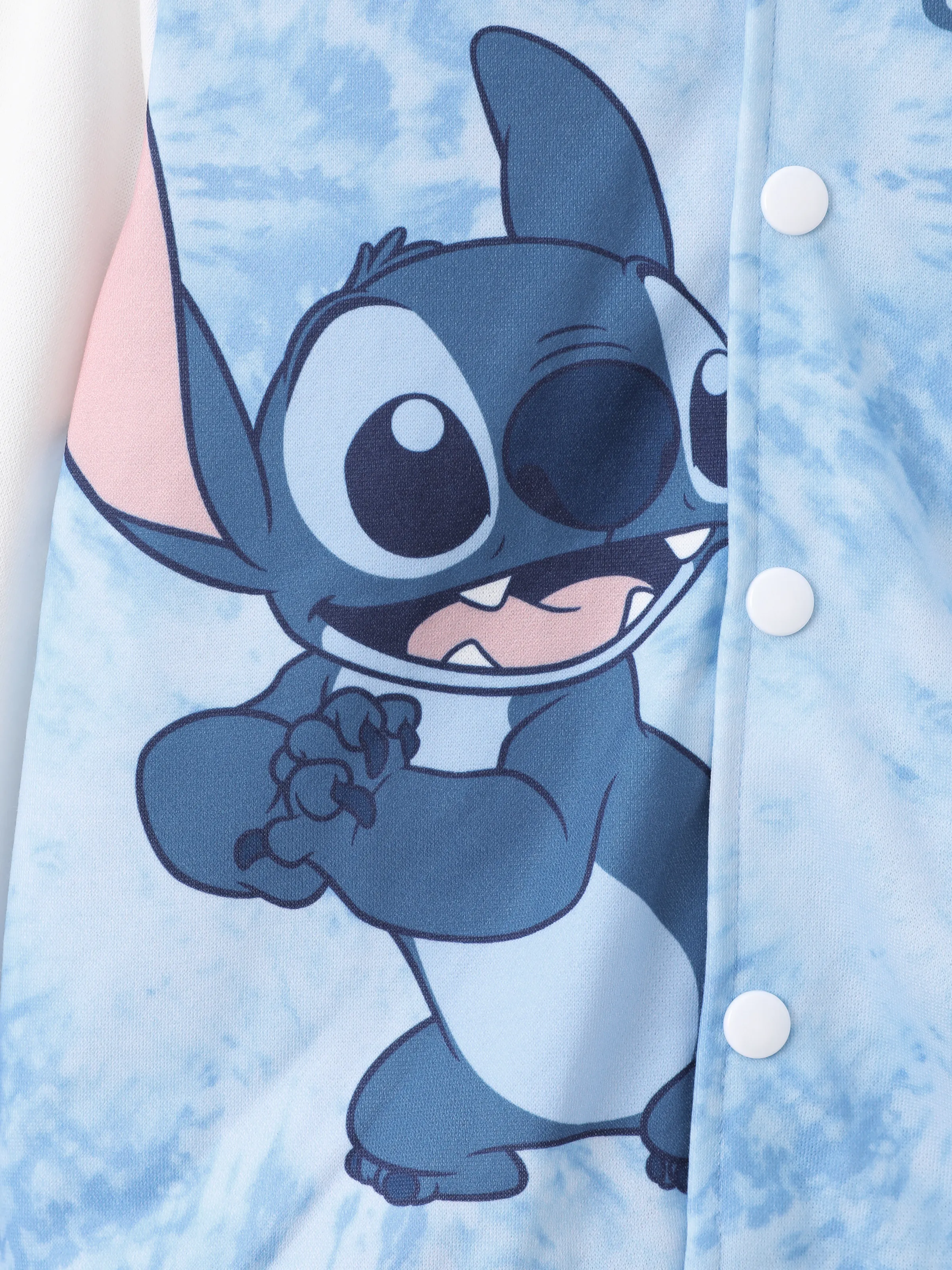 Disney Stitch Kid Boy Tye-die Print Bomber Jacket Blue