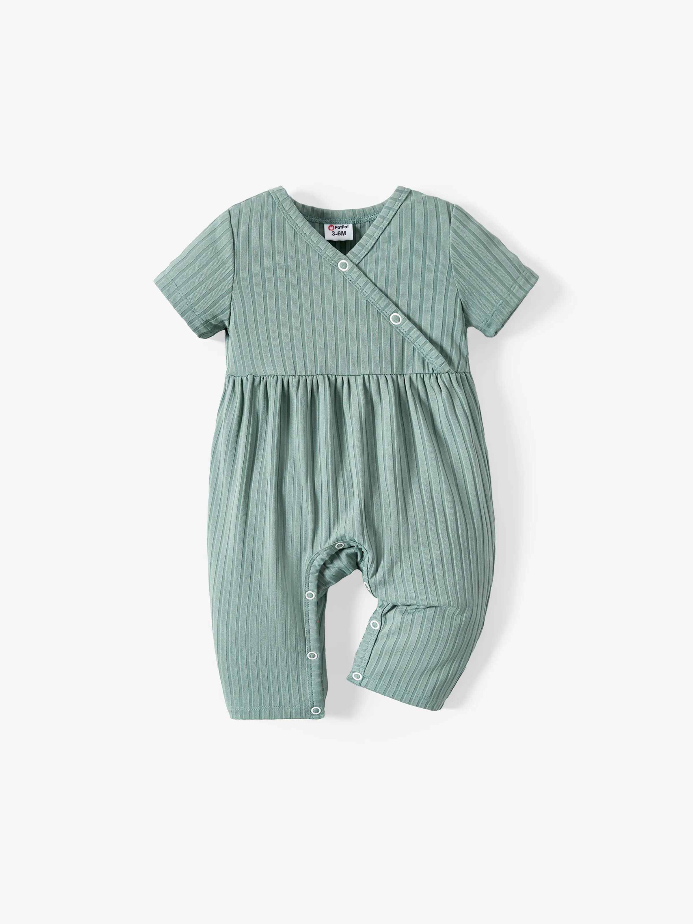 Baby Girl Clothes Floral Print Jumpsuit GrayGreen