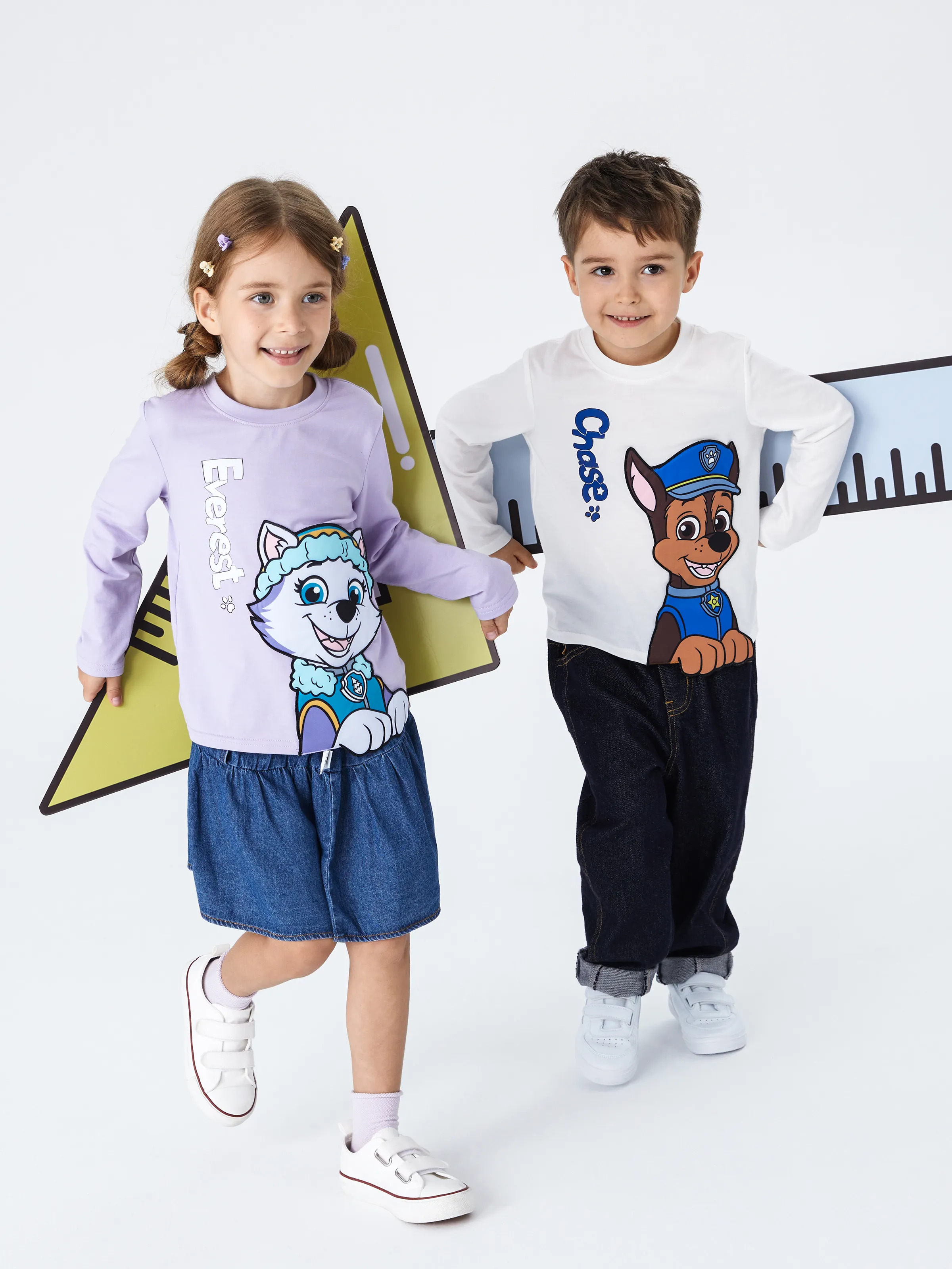 PAW Patrol Toddler Boy 1pc Chase 3D Embroidery Tee White