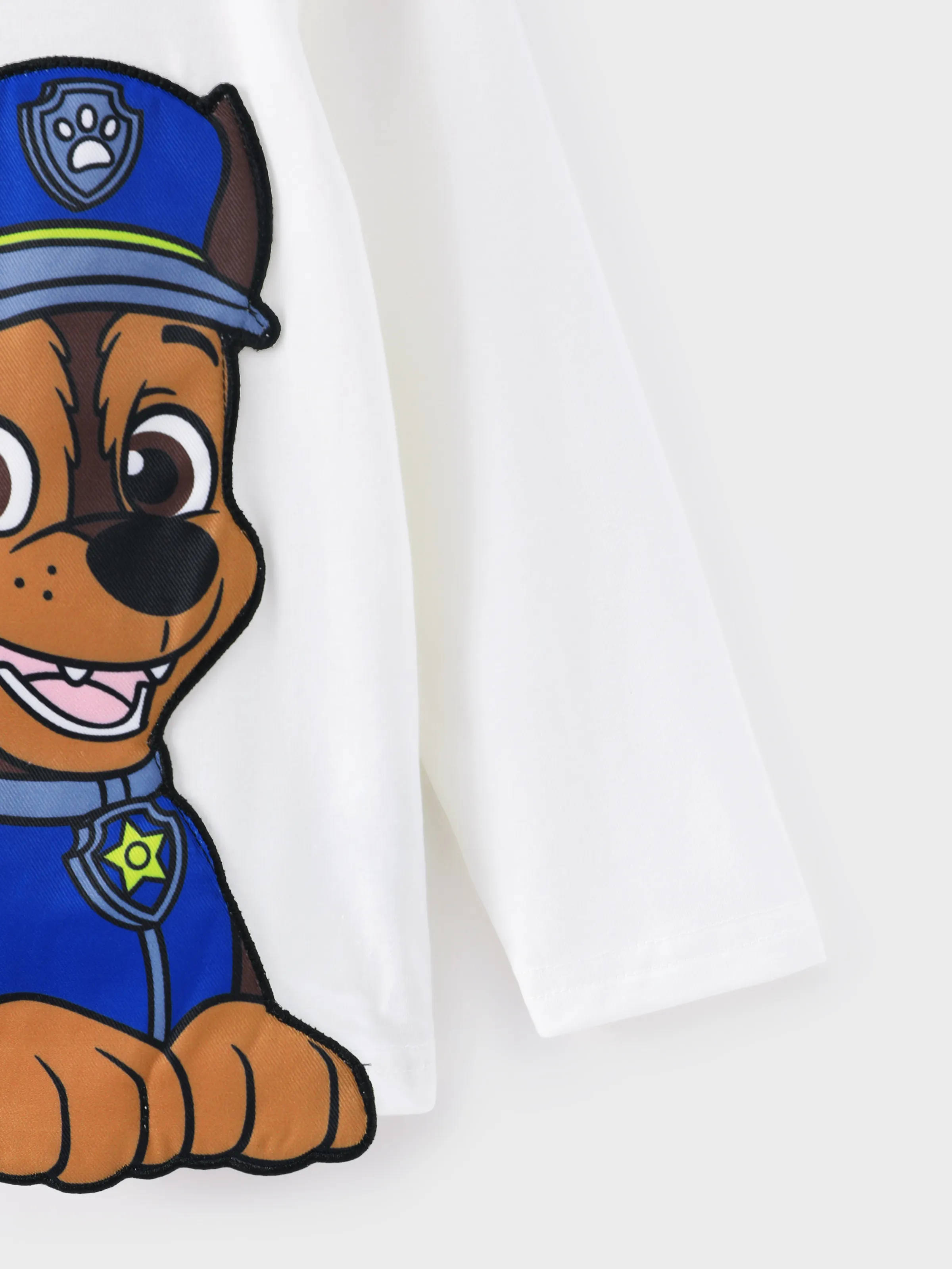 PAW Patrol Toddler Boy 1pc Chase 3D Embroidery Tee White