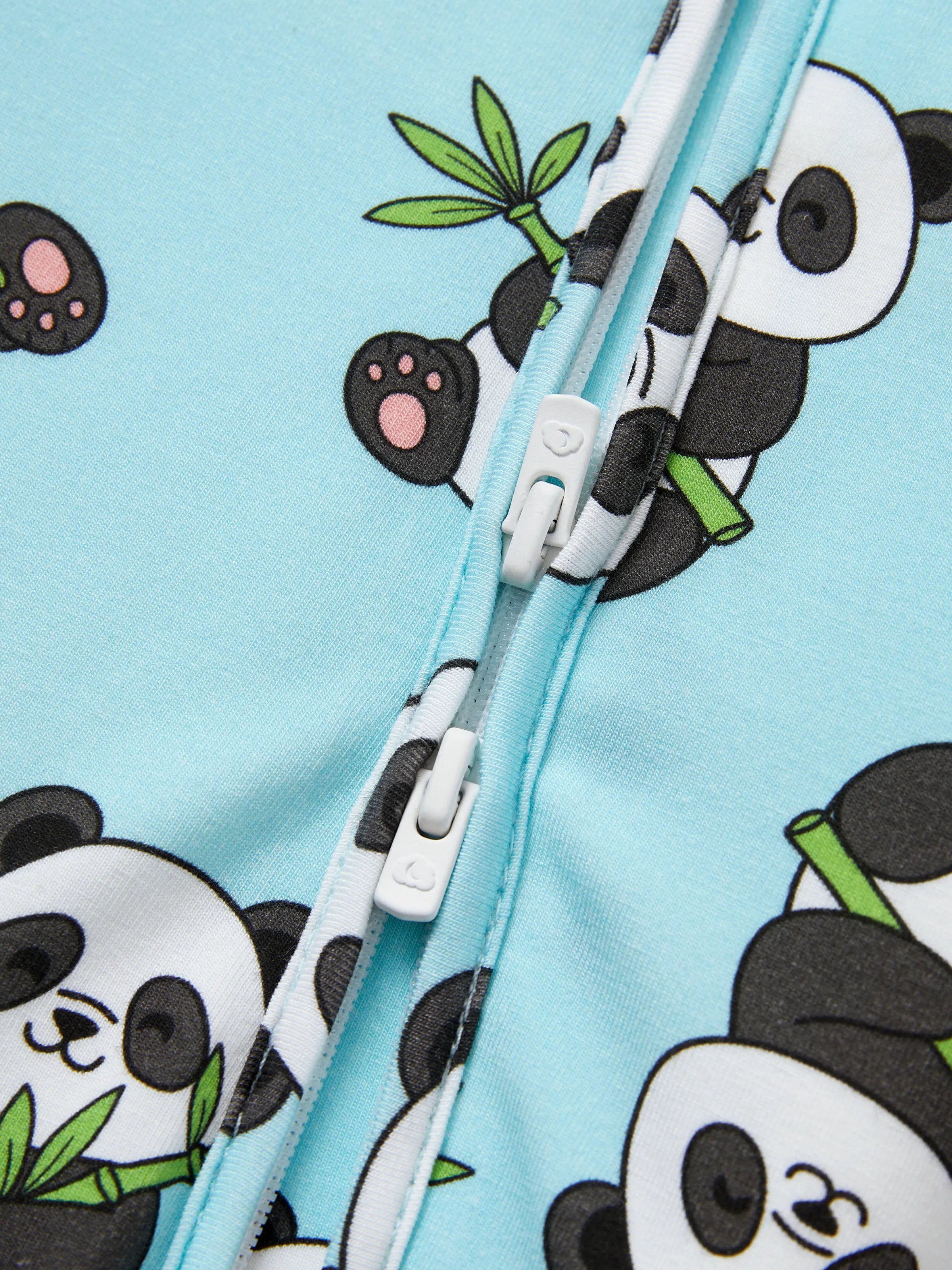 Kids Baby / Girl Bamboo Pajamas With Childlike Print (Snug-Fitting) Light Blue