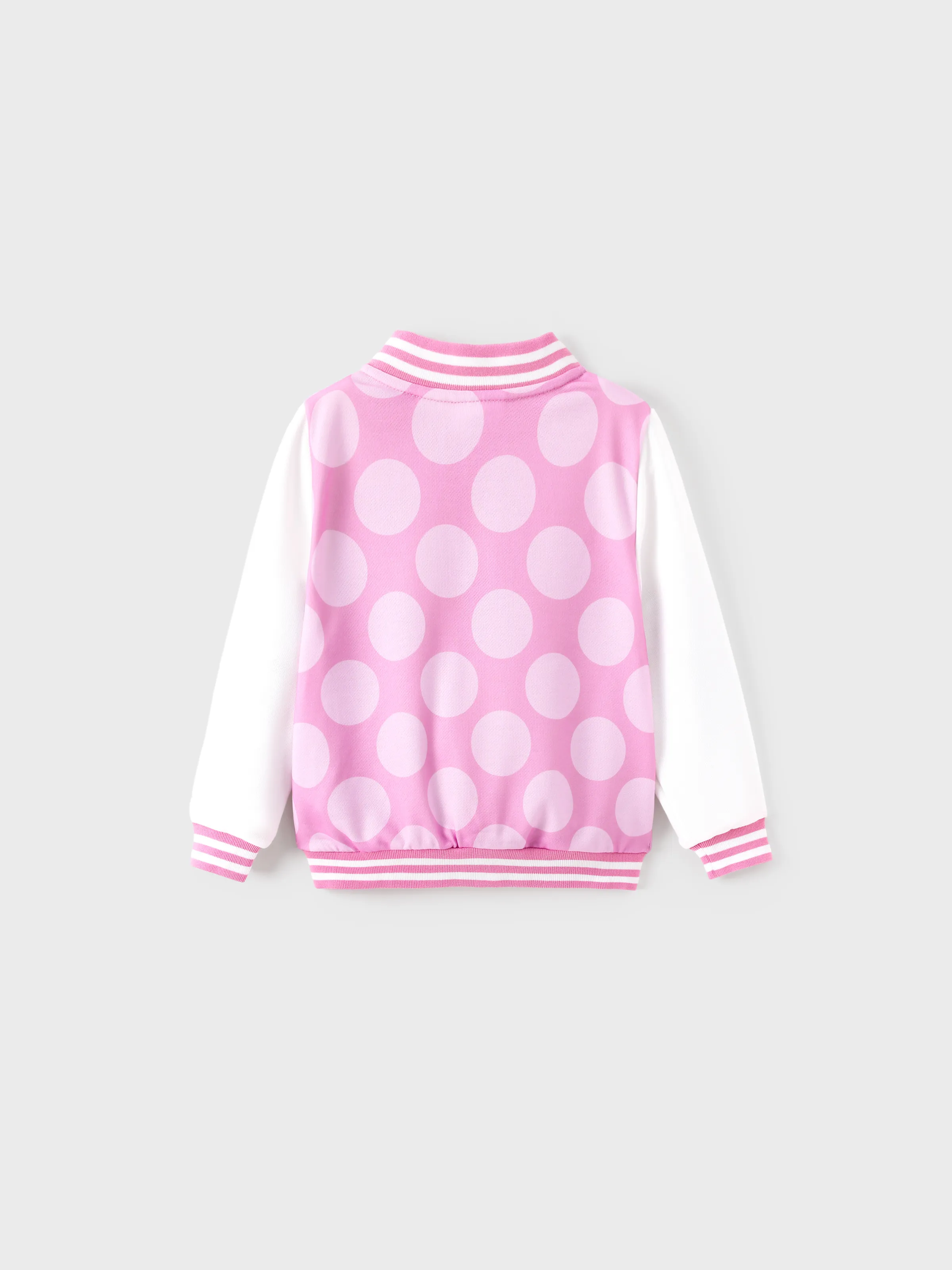 Disney Mickey and Friends Toddler/ Kid Minnie Mouse Polka Dot Bomber Jacket Hot Pink