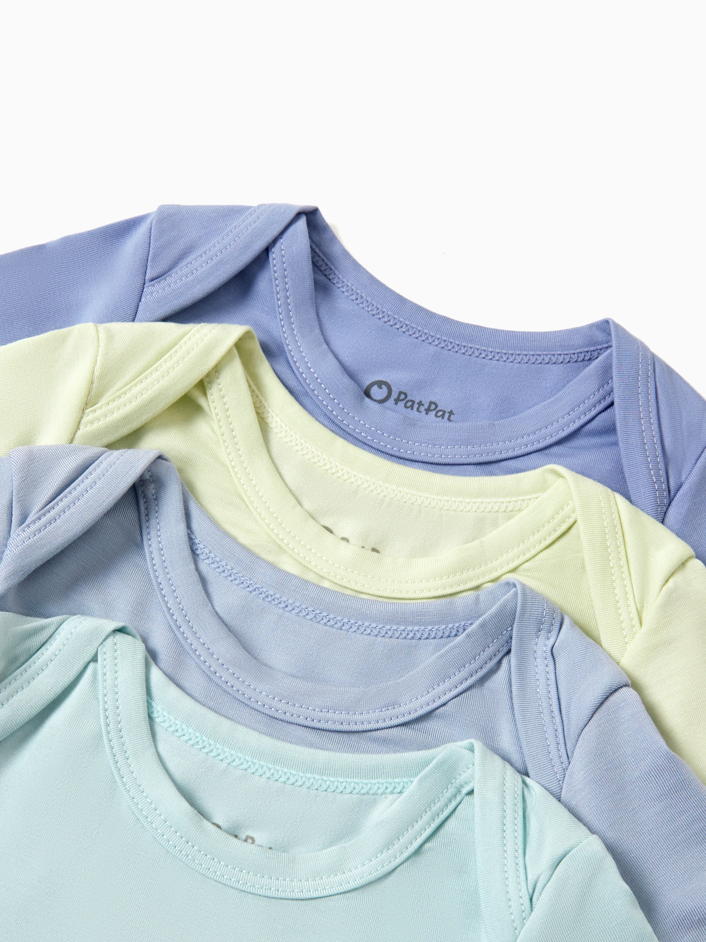 Baby Boy/Girl 4-Piece Modal Solid Color Rompers Set Light Green