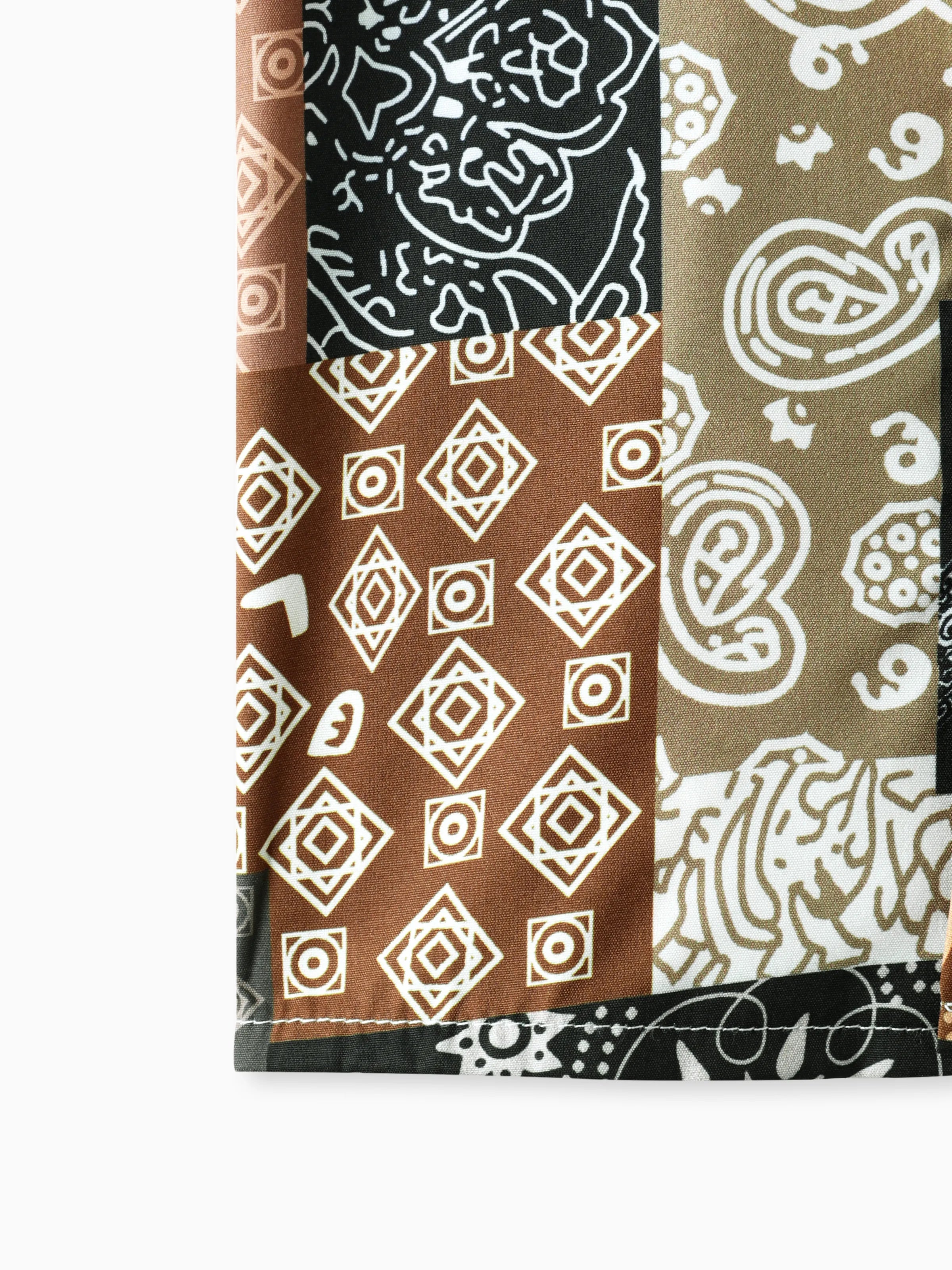 Casual Ethnic 2pcs Set for Baby Boy with Lapel, 100% Polyester, Regular Brown