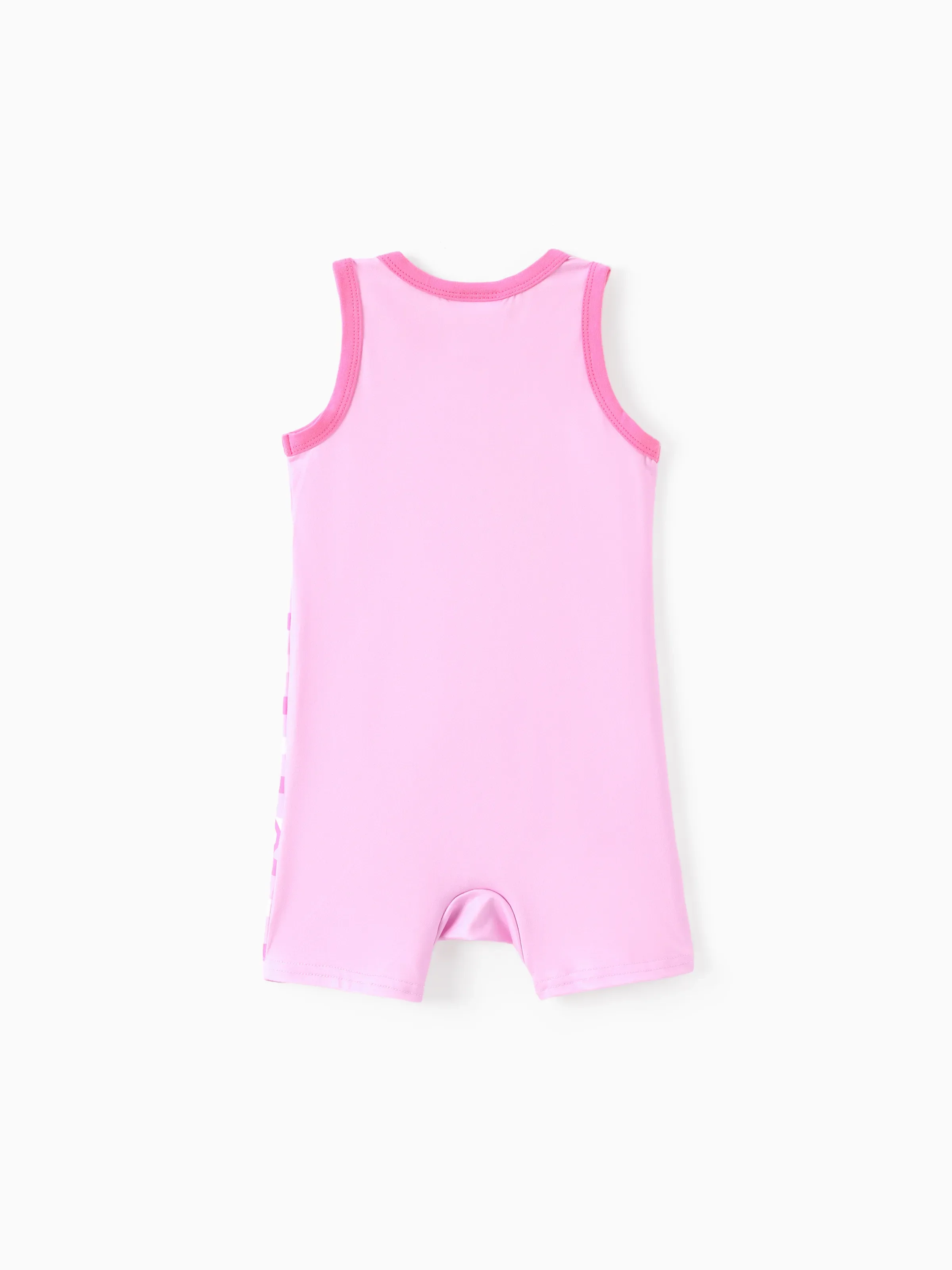 Looney Tunes Baby Girl 1pc Character Striped Print Sleeveless Jumpsuit Pink