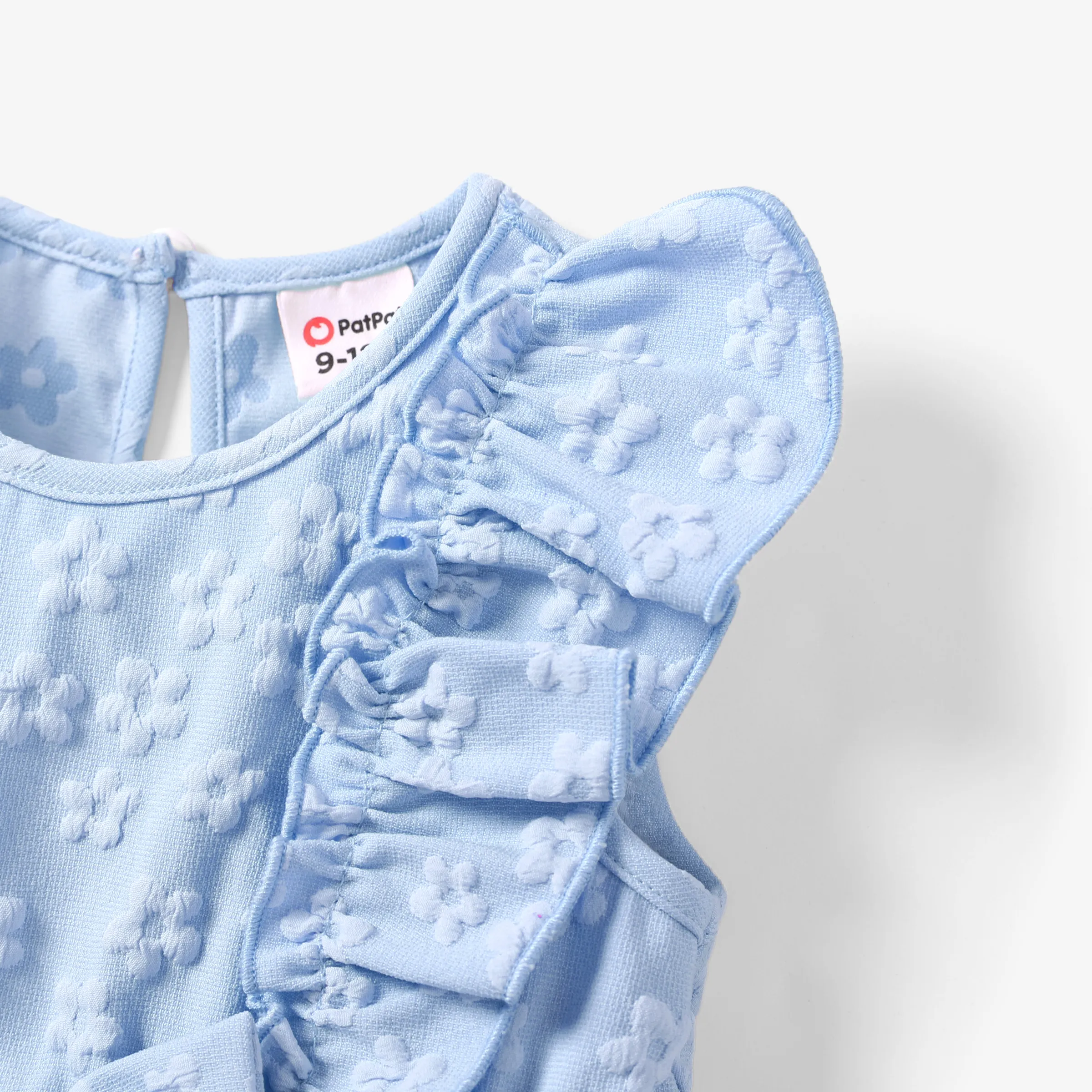 14859-baby-girl-sweet-textured-bowknot-flutter-sleeve-dress-blue-3.webp Baby Girl Sweet Textured Bowknot Flutter-sleeve Dress Blue