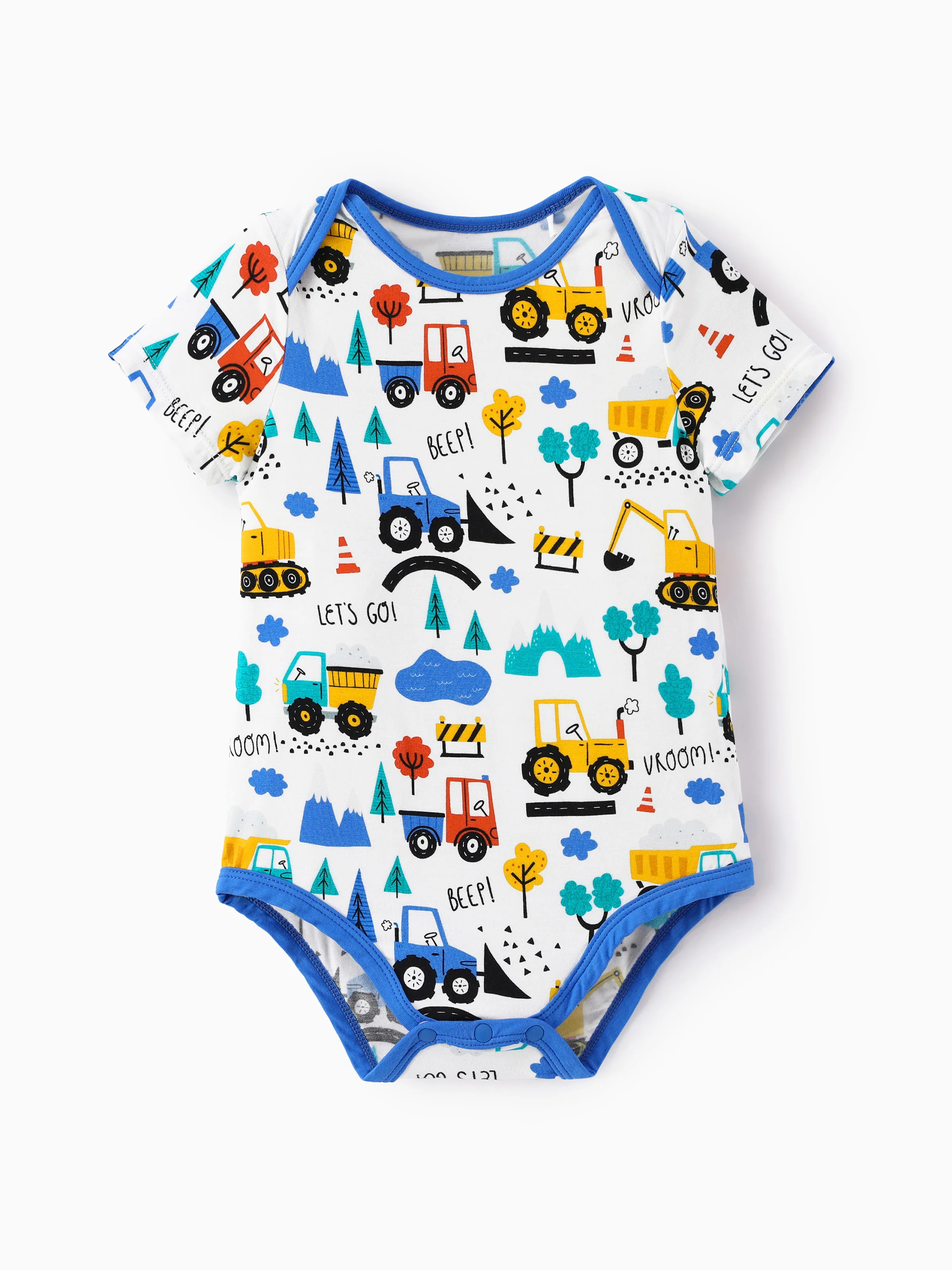 Bamboo Baby Boy/Girl 1pc Allover Print  Bodysuits  Royal Blue