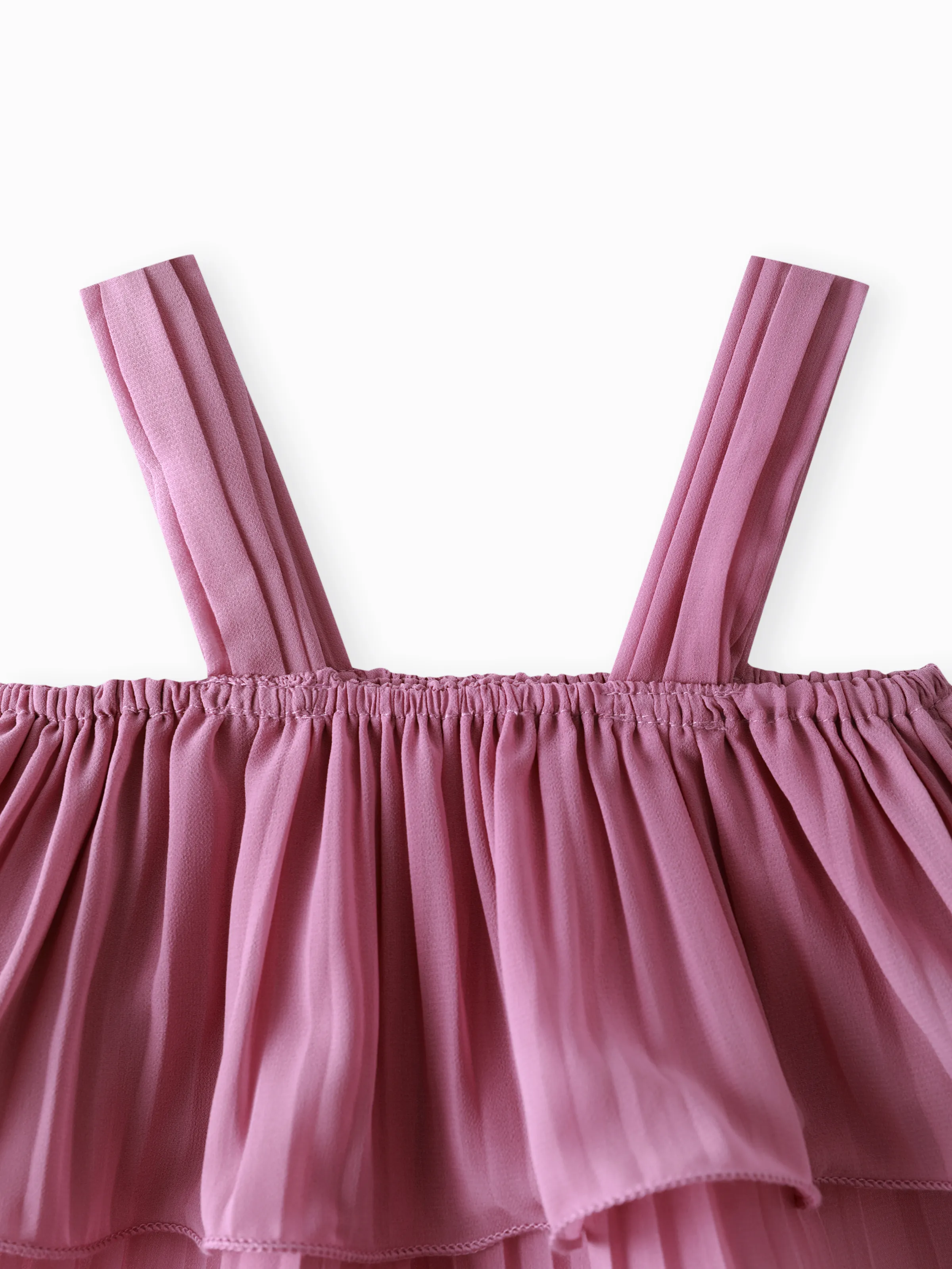 2-Piece Baby/Toddler Girl Elegant Pleated Camisole and Shorts Set Roseo
