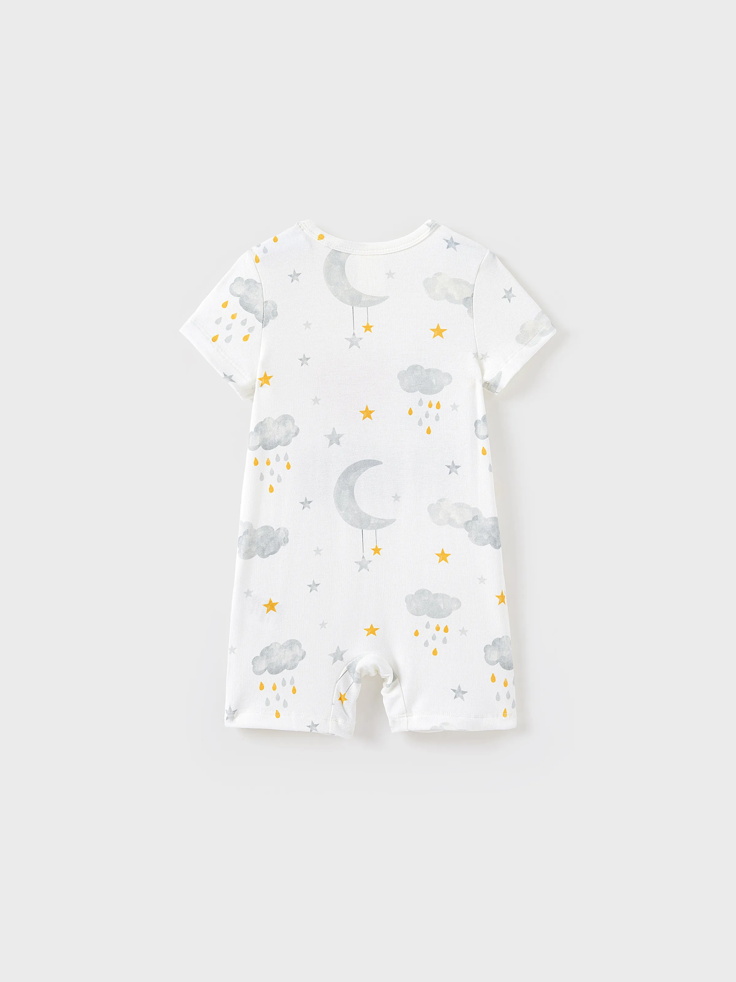 Baby Boy/Girl Childlike Letter Print Romper White