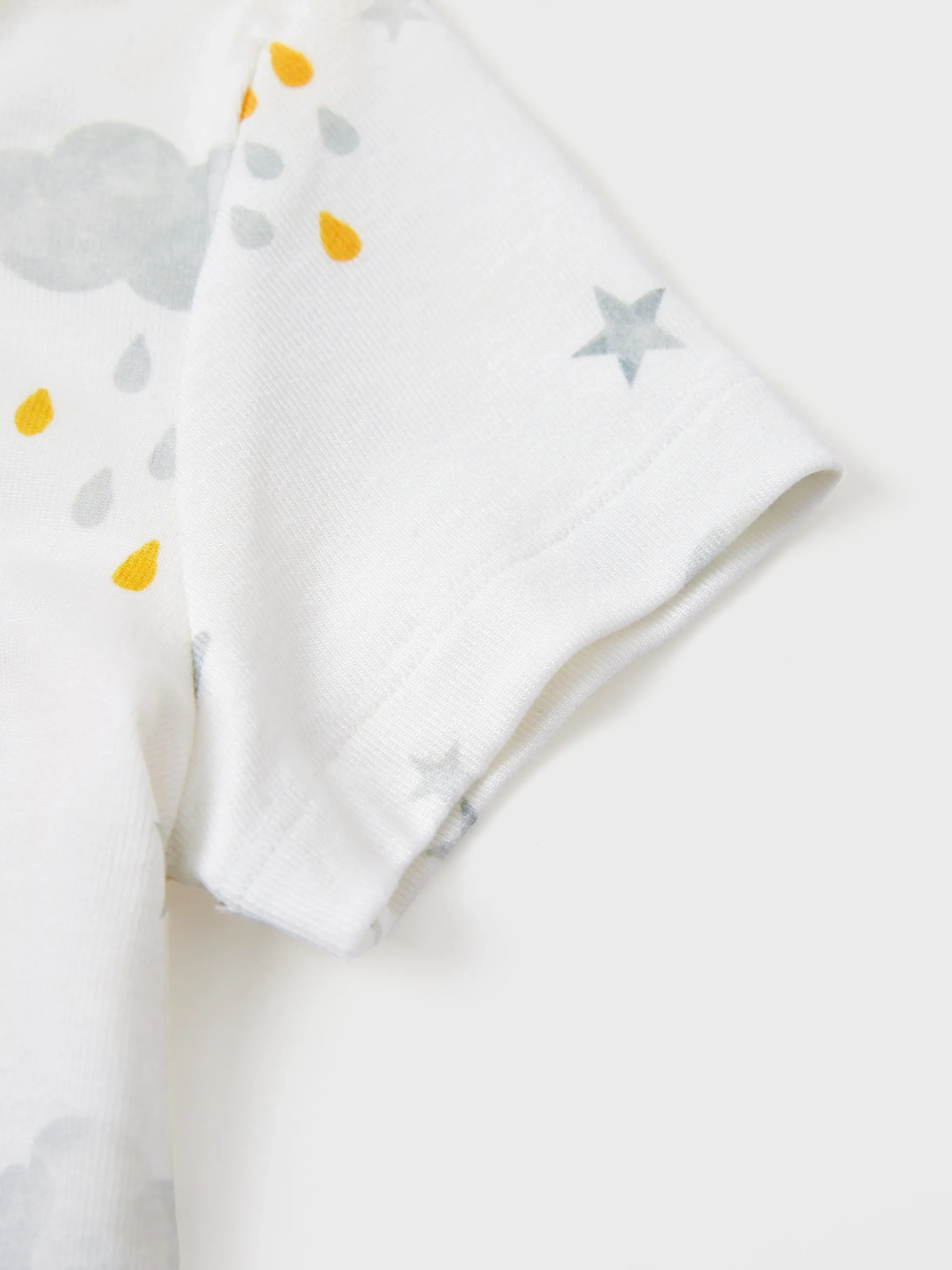 Baby Boy/Girl Childlike Letter Print Romper White