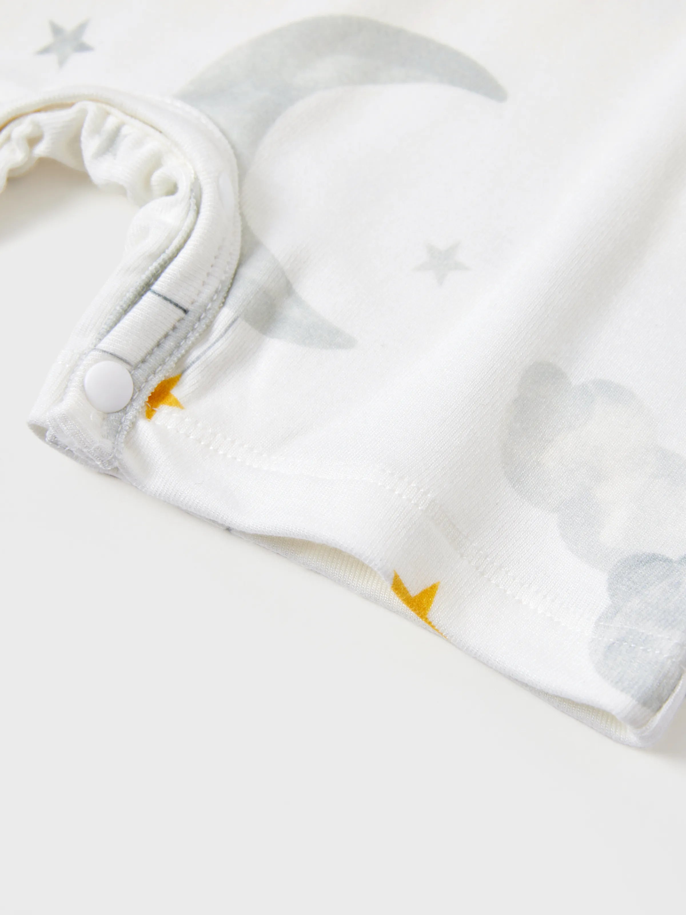 Baby Boy/Girl Childlike Letter Print Romper White