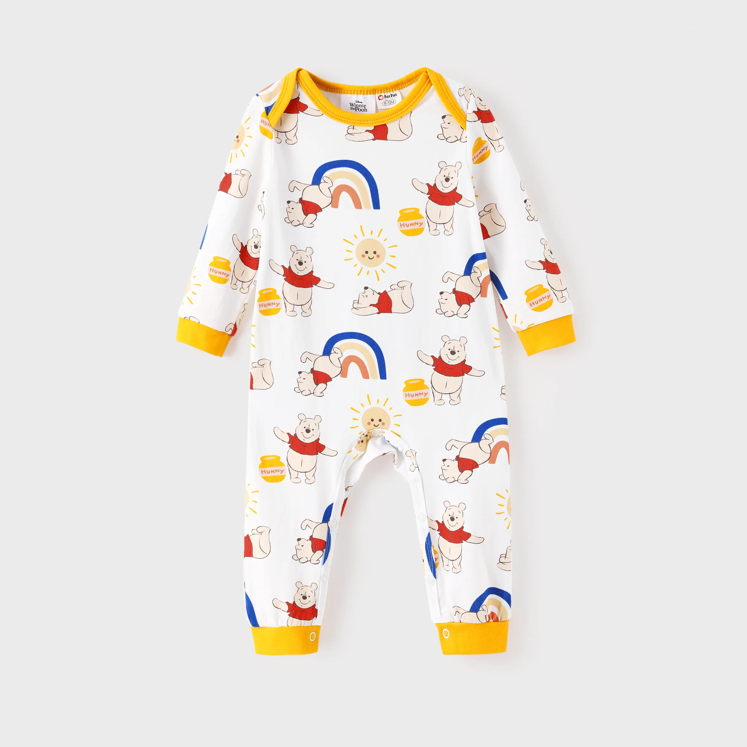 Disney Winnie the Pooh Baby Girl Organic Cotton Jumpsuit Yellow