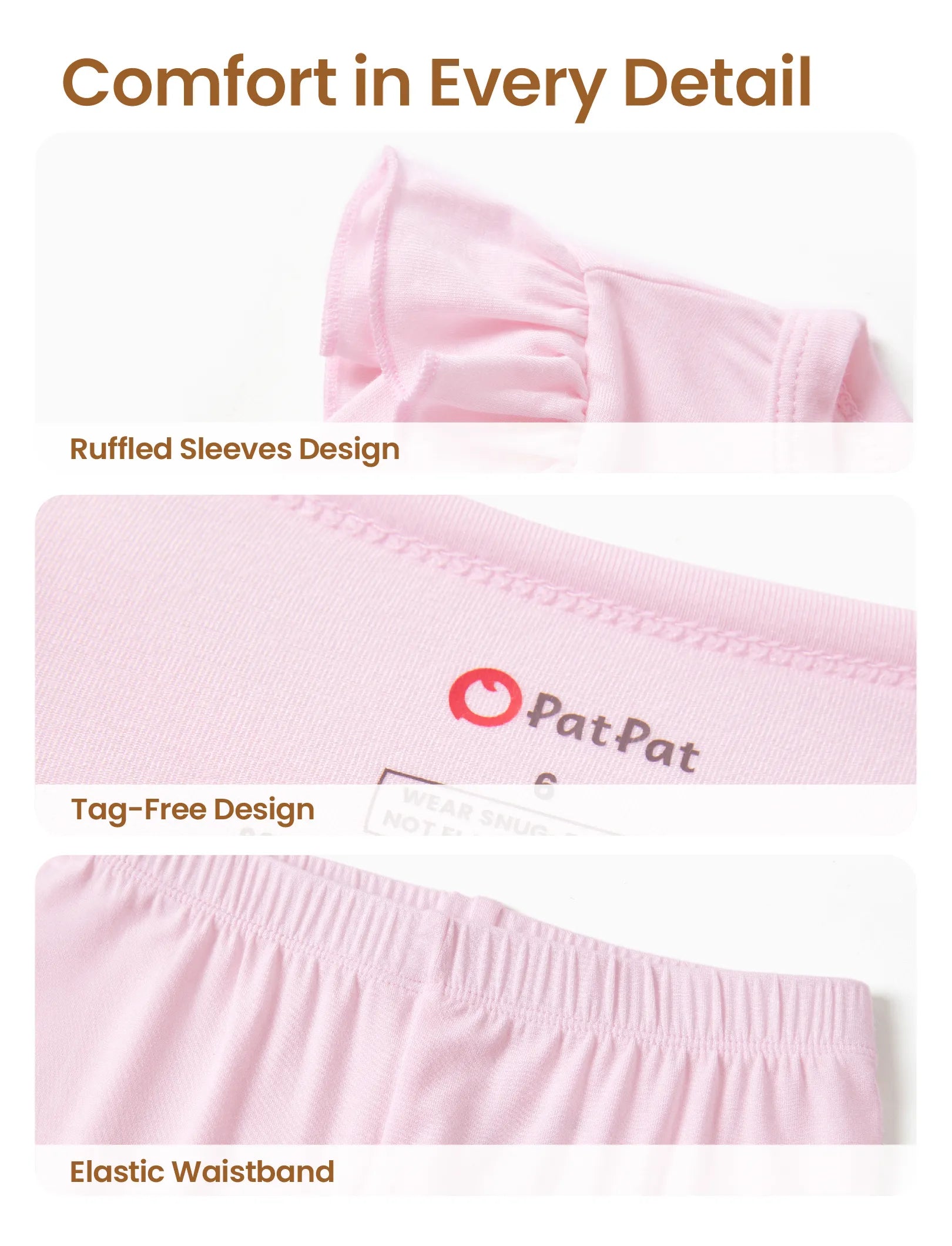 Toddler / Kids Halloween Pajamas With Childlike Print (1-Piece Snug-Fitting ) Pink