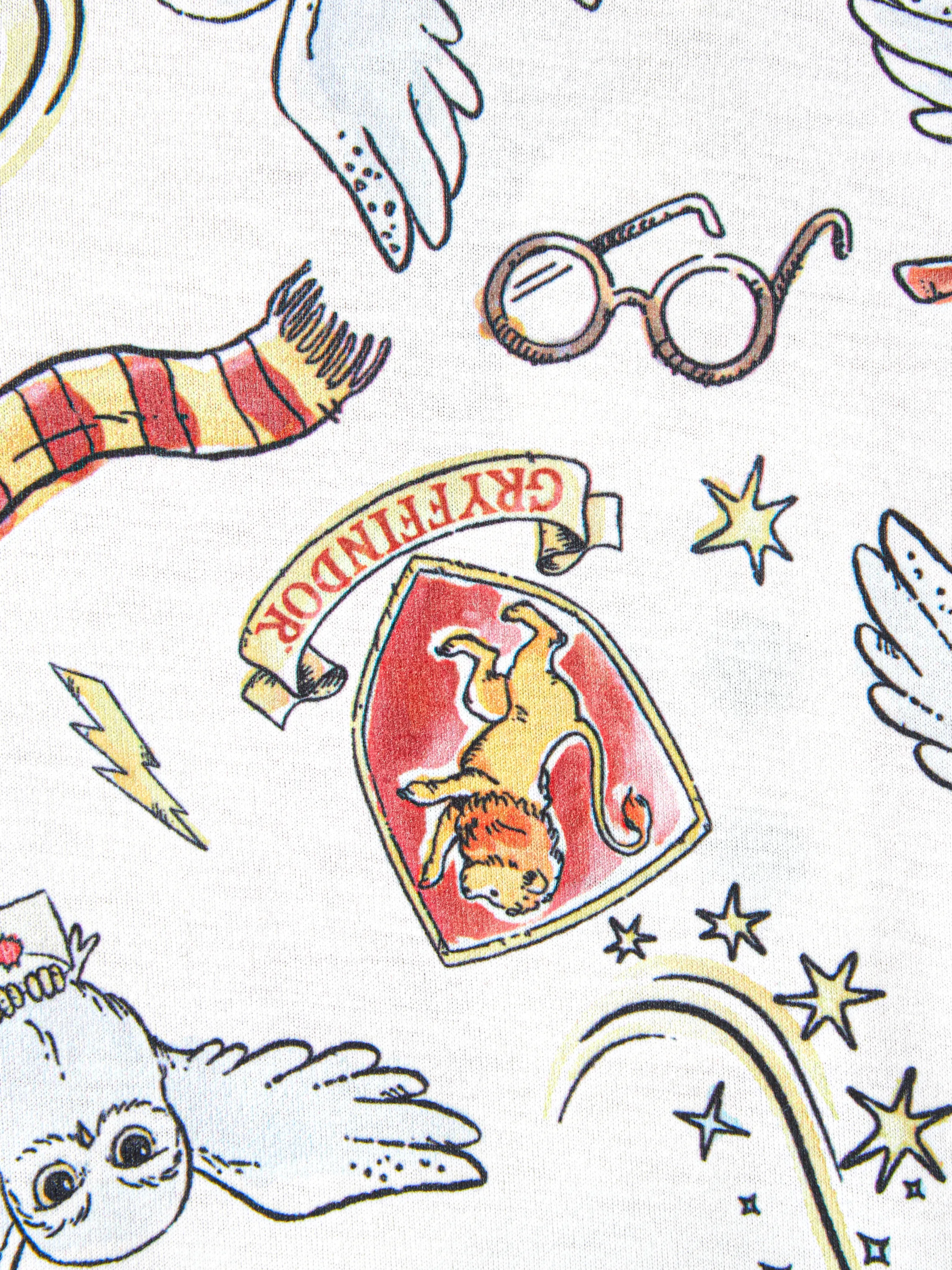 Harry Potter Baby Boy/Girl Short-sleeve Graphic Print Naia™ Romper White